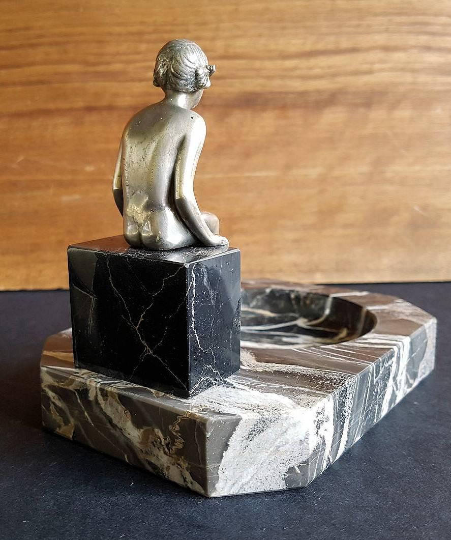 Art Deco Austrian Bronze of Nude Attributed to Lorenzl 1