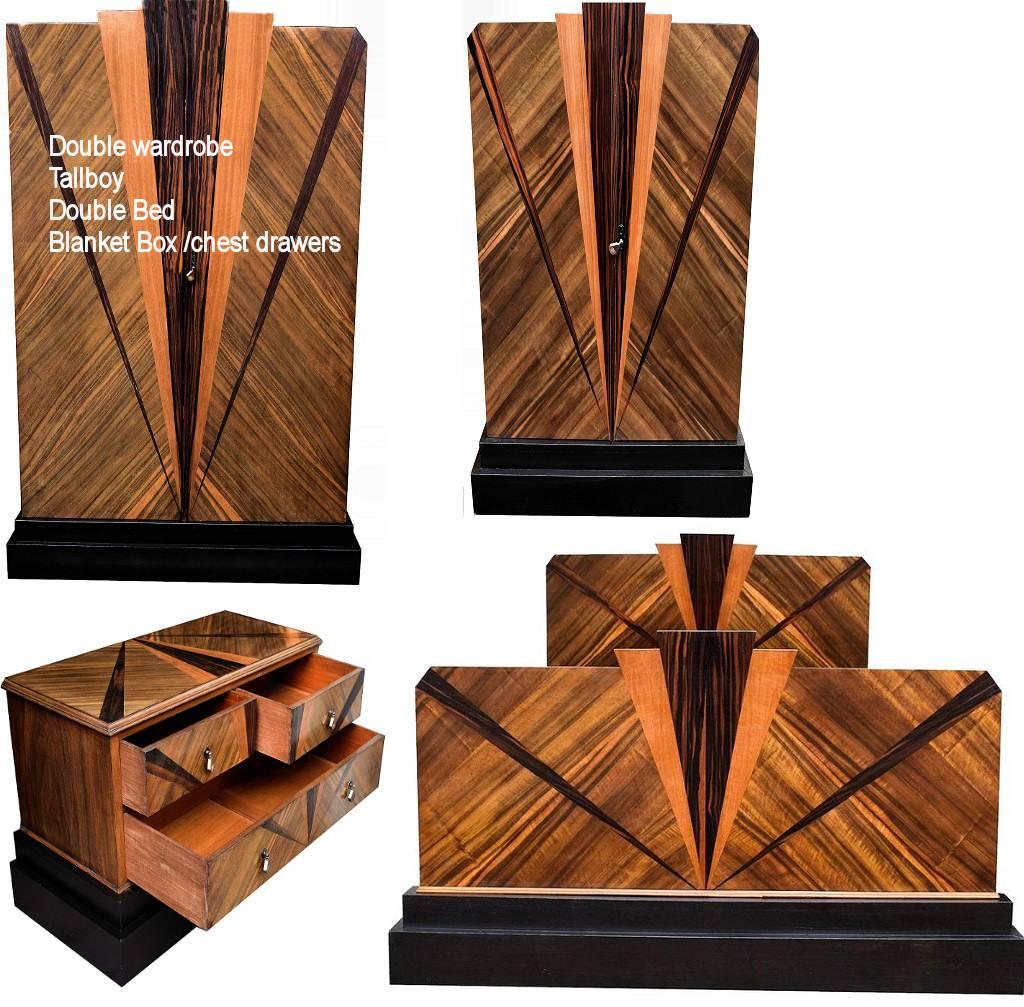 English Art Deco High Style Double Wardrobe 3