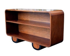 Art Deco Solid Wood Modernist Bookcase Shelves