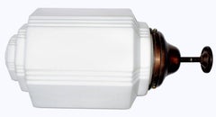 Huge Art Deco Skyscraper Opaque Ceiling Light