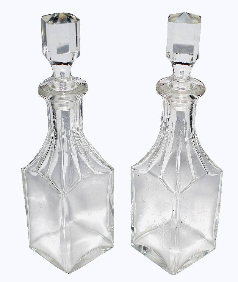 Glass Art Deco French Condiment Set by Jacque Adnet, circa 1930 For Sale