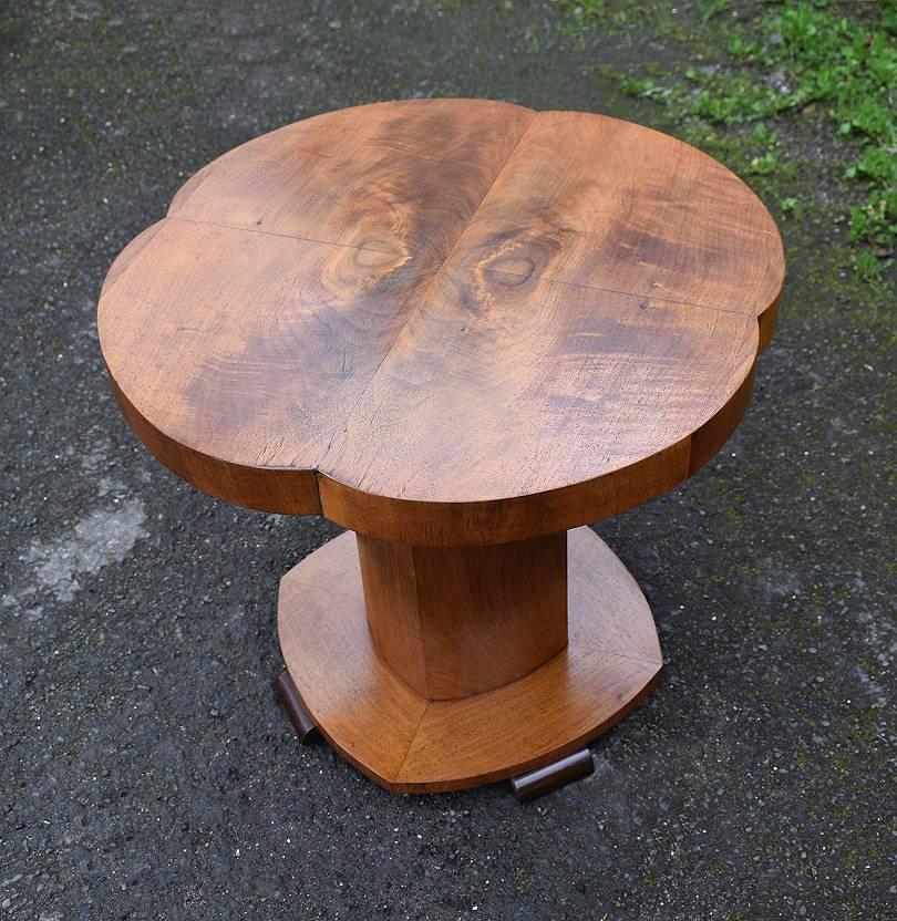 20th Century English Art Deco Walnut Occasional Table
