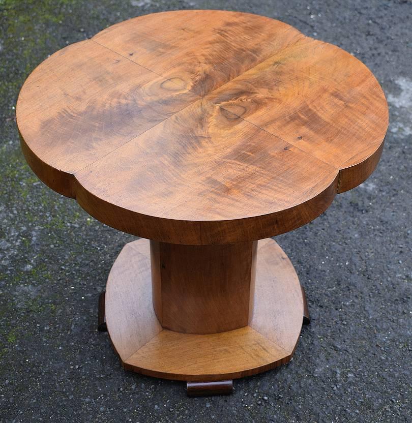 English Art Deco Walnut Occasional Table 2