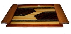 Art Deco Geometric Reverse Painted Tray