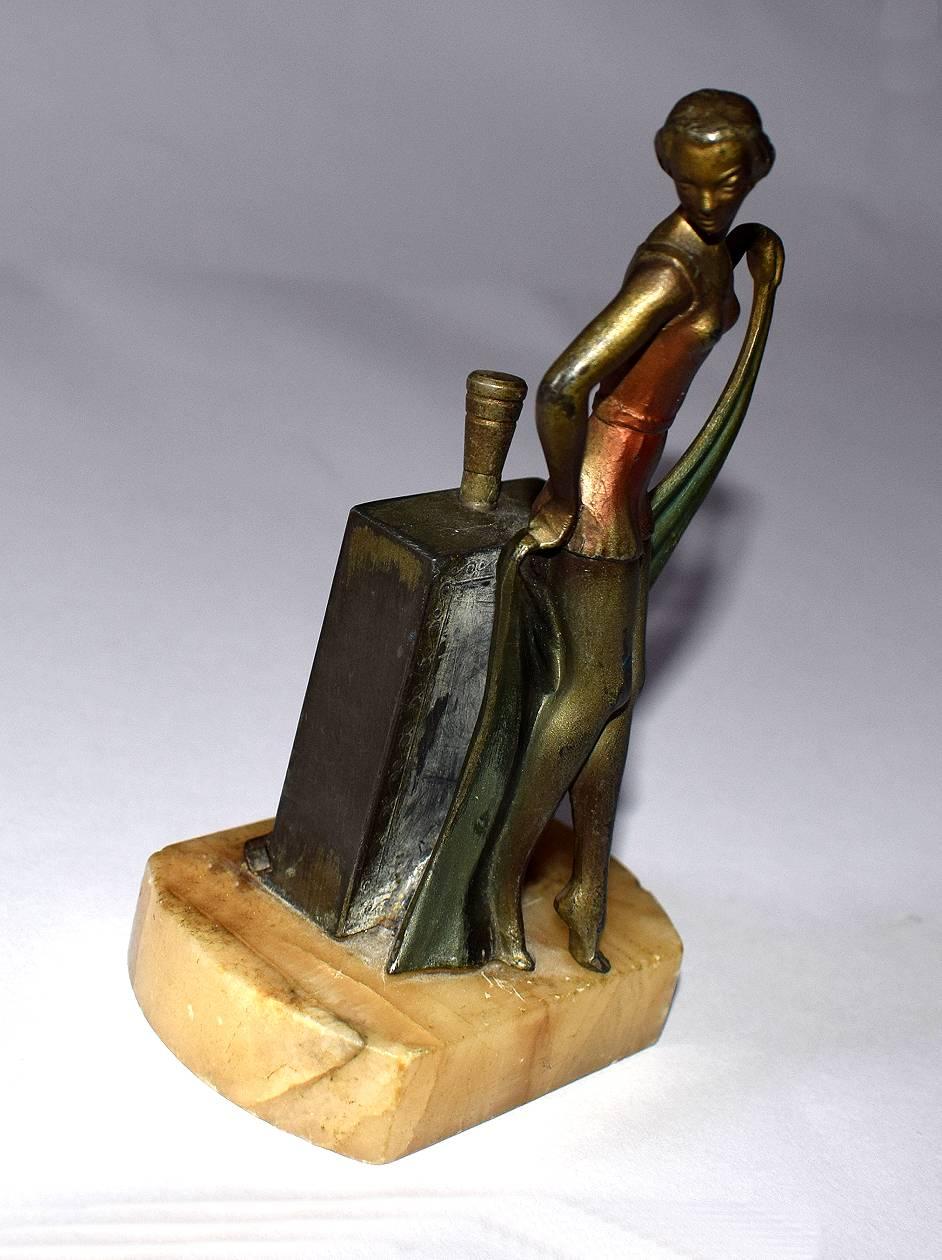 European 1930s Art Deco Figural Lighter