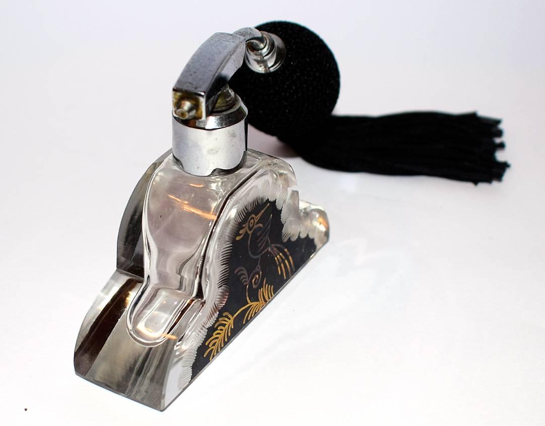 1930s Art Deco Czech Ladies Perfume Atomizer In Good Condition In Devon, England