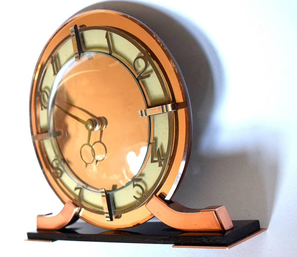 1930s Art Deco Modernist Clock by Smiths In Good Condition In Devon, England