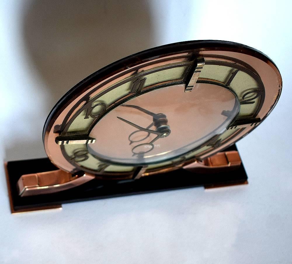 Mid-20th Century 1930s Art Deco Modernist Clock by Smiths