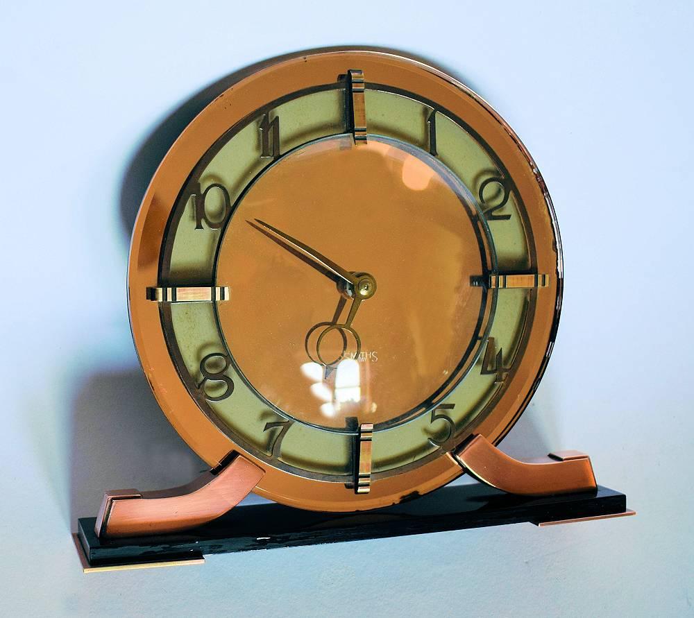 1930s Art Deco Modernist Clock by Smiths 1