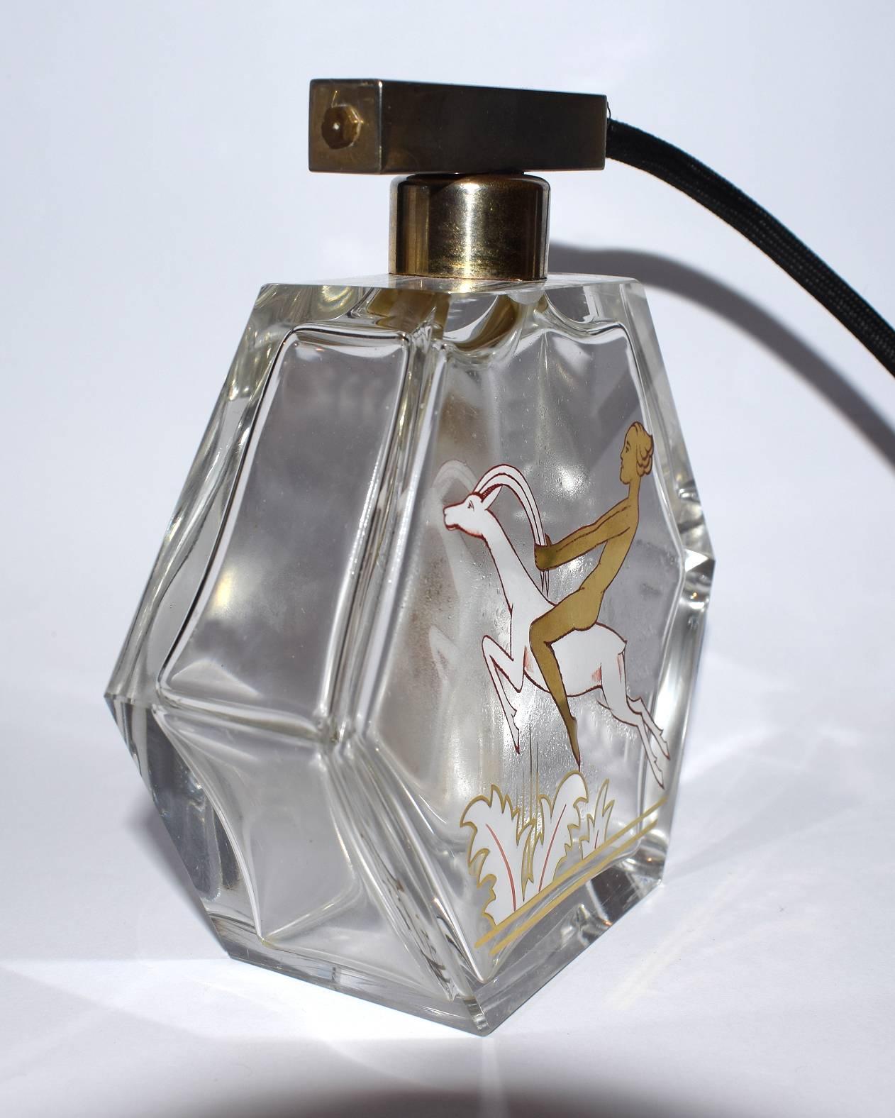 20th Century Huge Art Deco English Perfume Atomizer