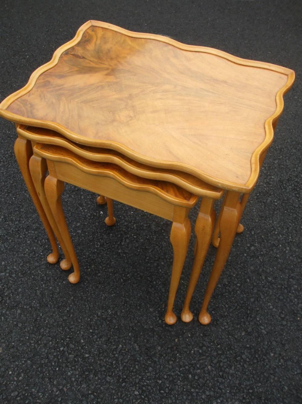 English Art Deco 1930s Nest of Three Tables 2