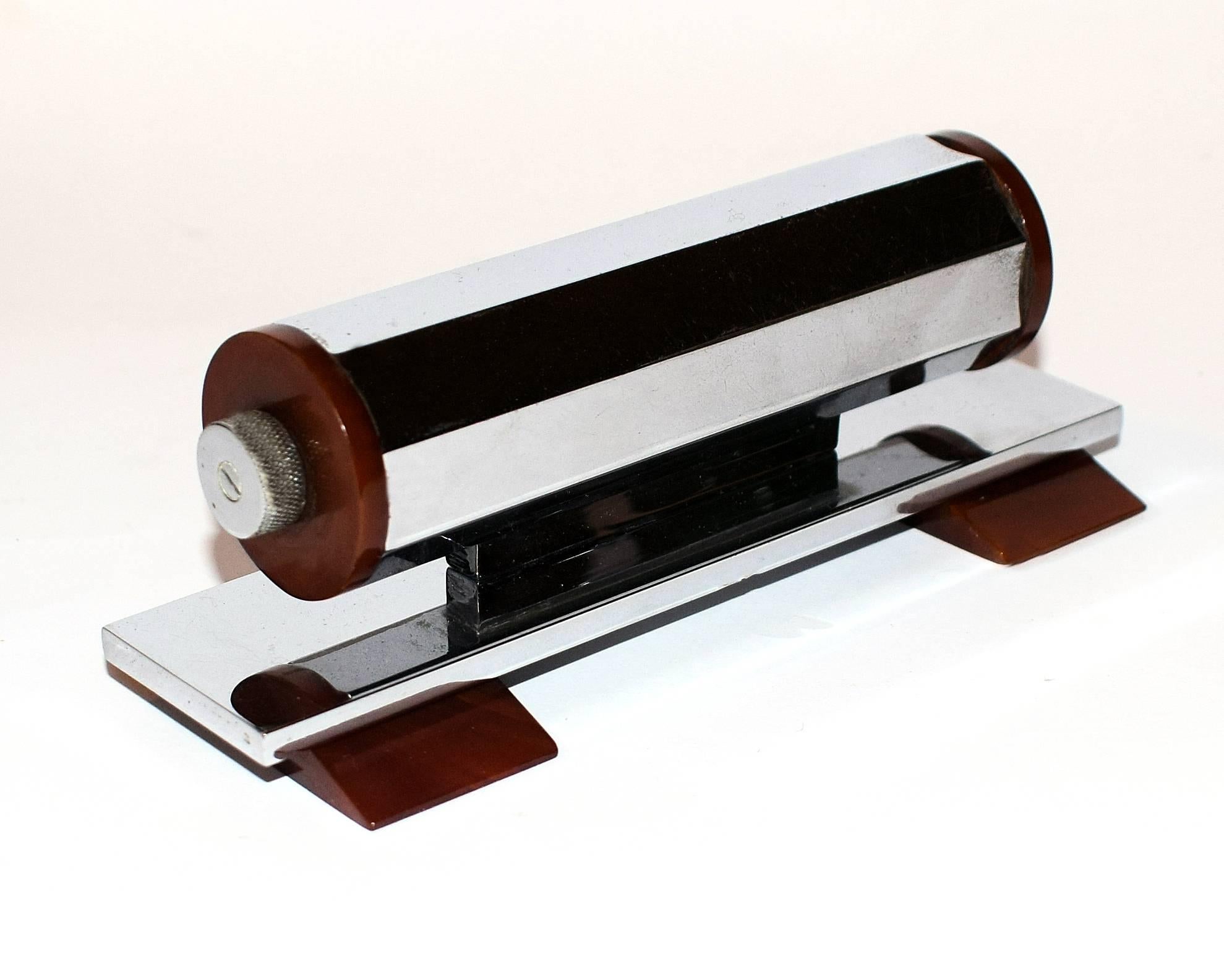 20th Century English, 1930s Art Deco Perpetual Calendar in Chrome and Bakelite