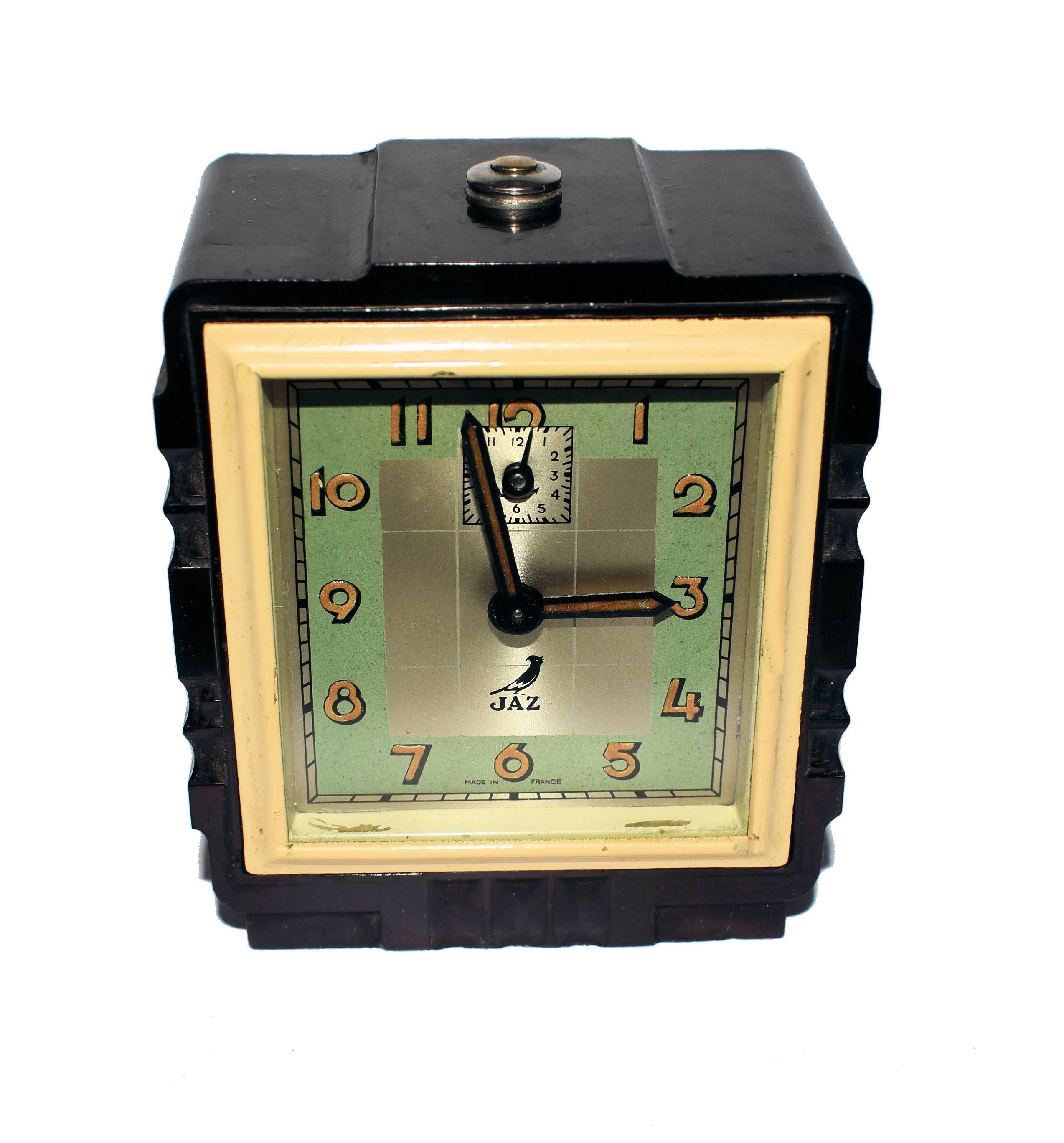 art deco table clock