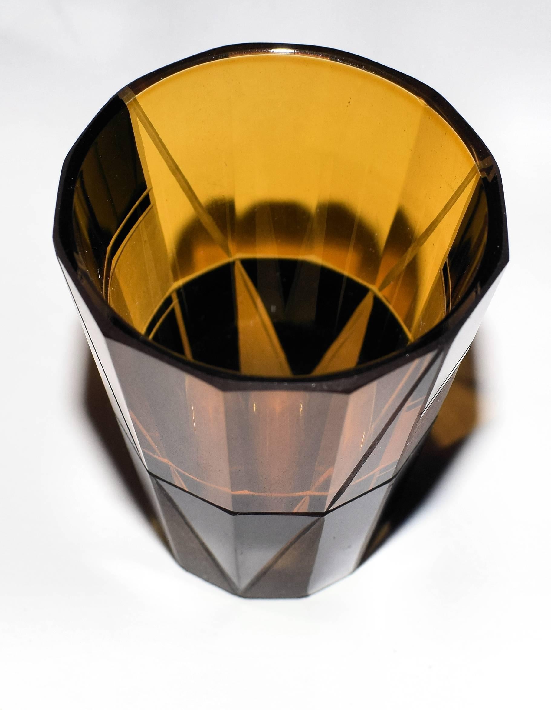 1930s Art Deco Glass Decanter Set In Excellent Condition In Devon, England