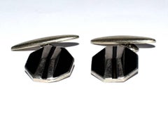 Gemelos ingleses Art Decó para hombre