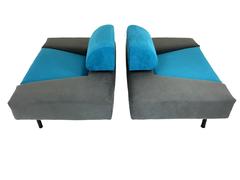 Pouffe Garni Chairs by Rob Eckhardt for Pastoe, 1986, Set of Two