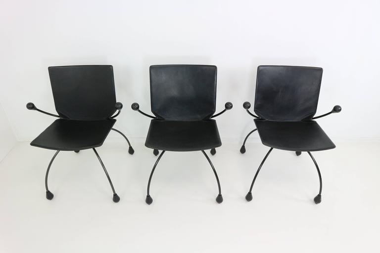 Funky Black Leather Chairs, by Pierre Mazairac and Karel Boonzaaijer