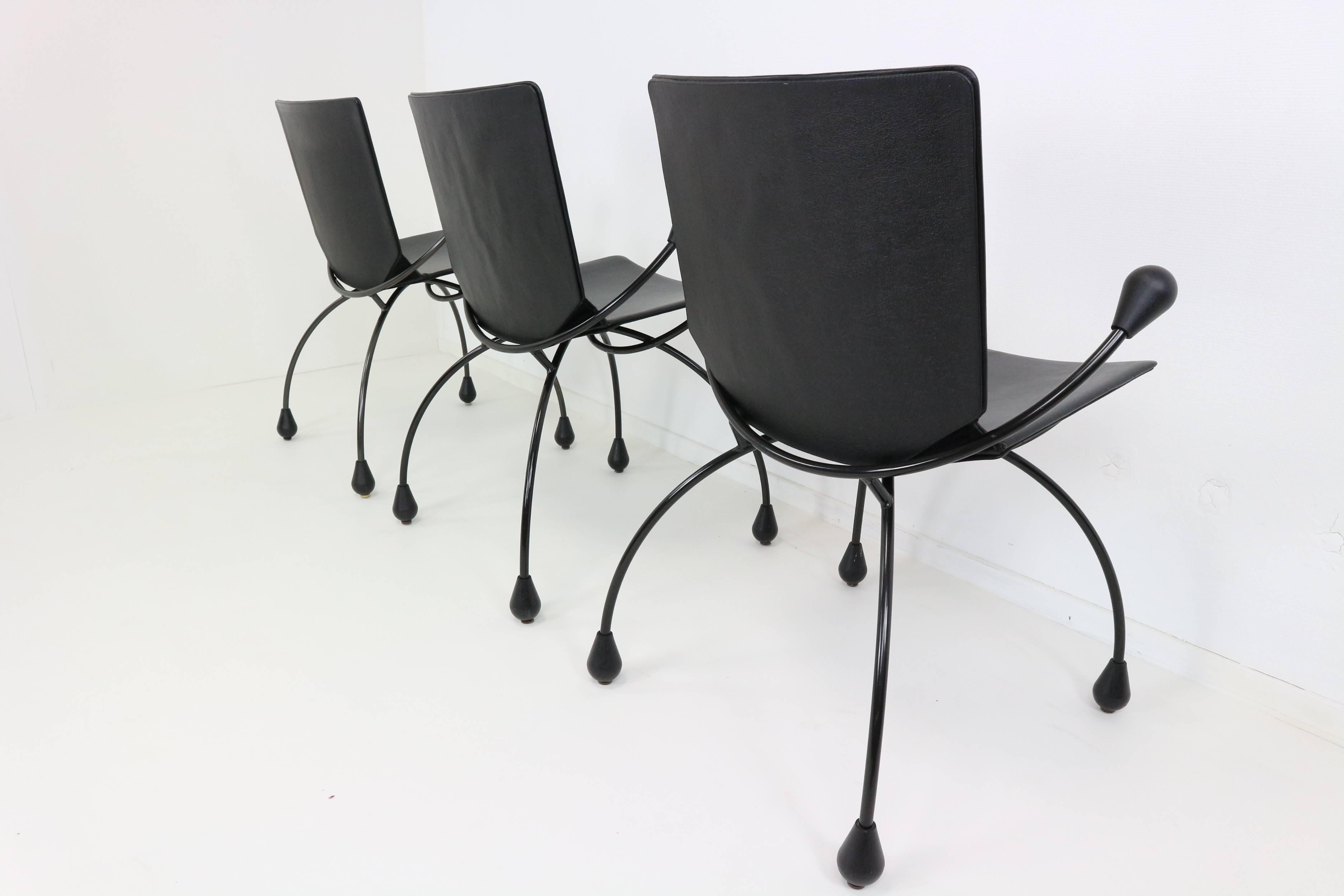 Funky Black Leather Chairs,  by Pierre Mazairac & Karel Boonzaaijer  1