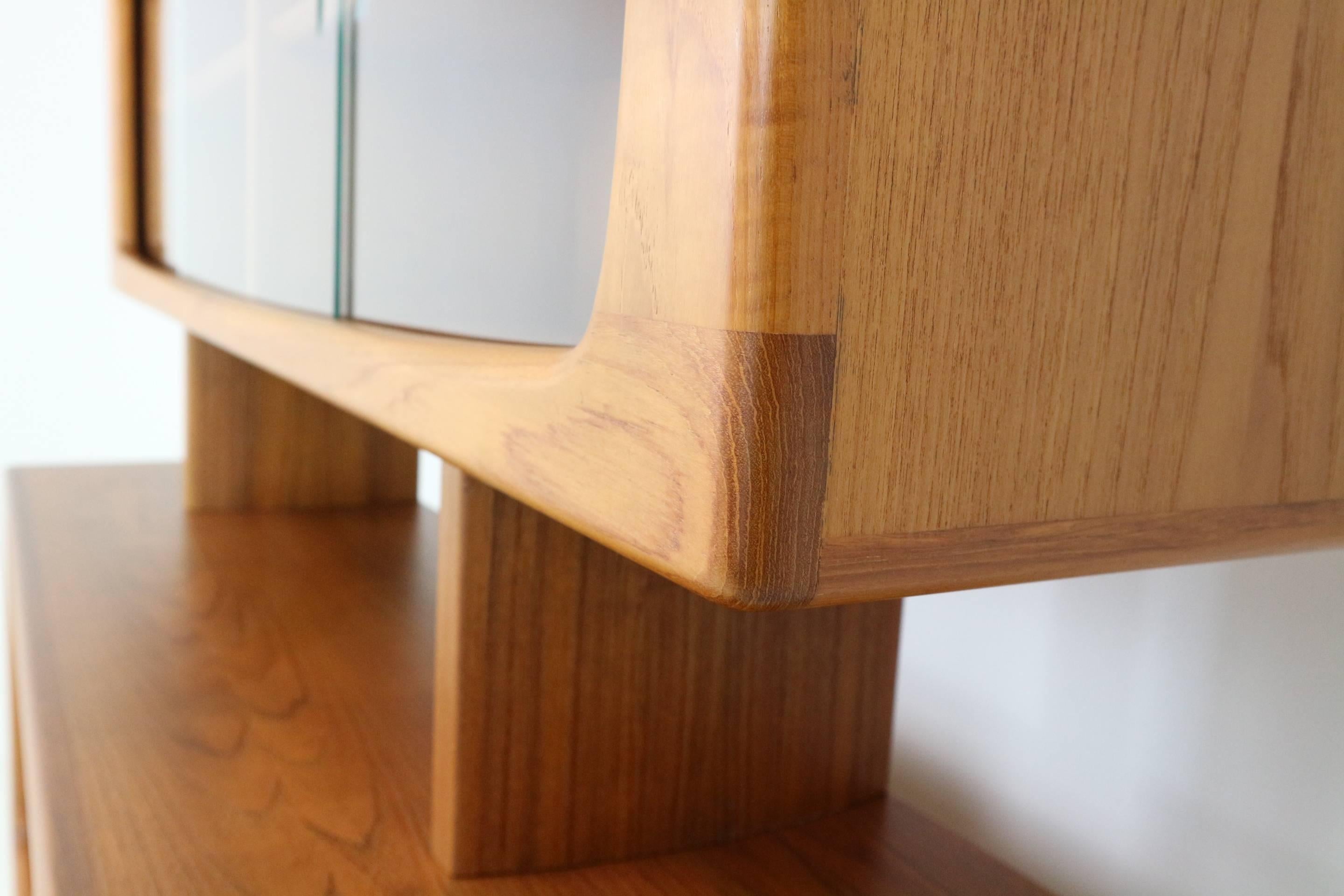 Scandinavian Modern Johannes Andersen for CFC Silkeborg Teak Tambour Door Credenza