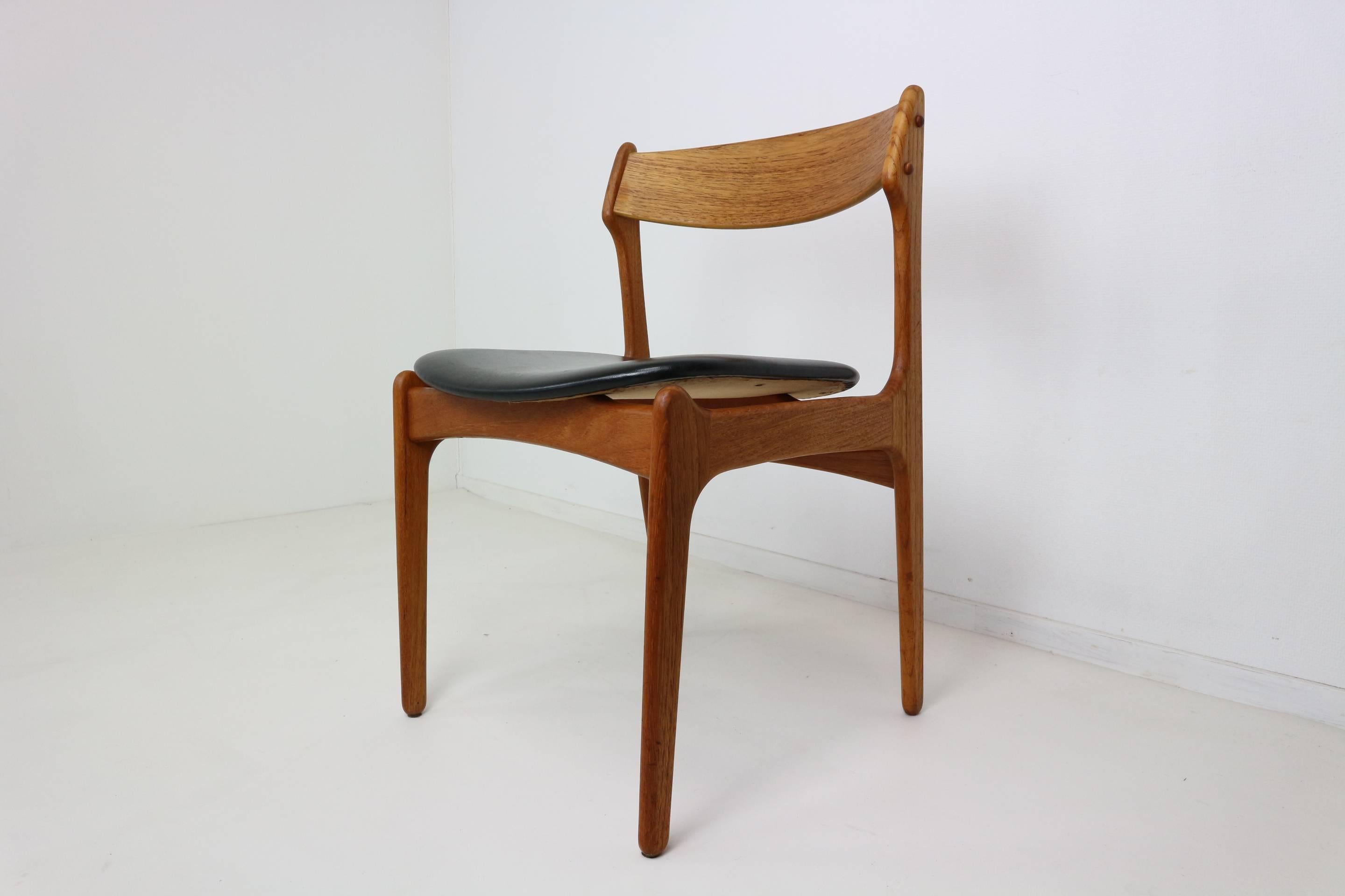 Set of Six Danish Teak Dining Chairs Designed by Erik Buch for O.D 5