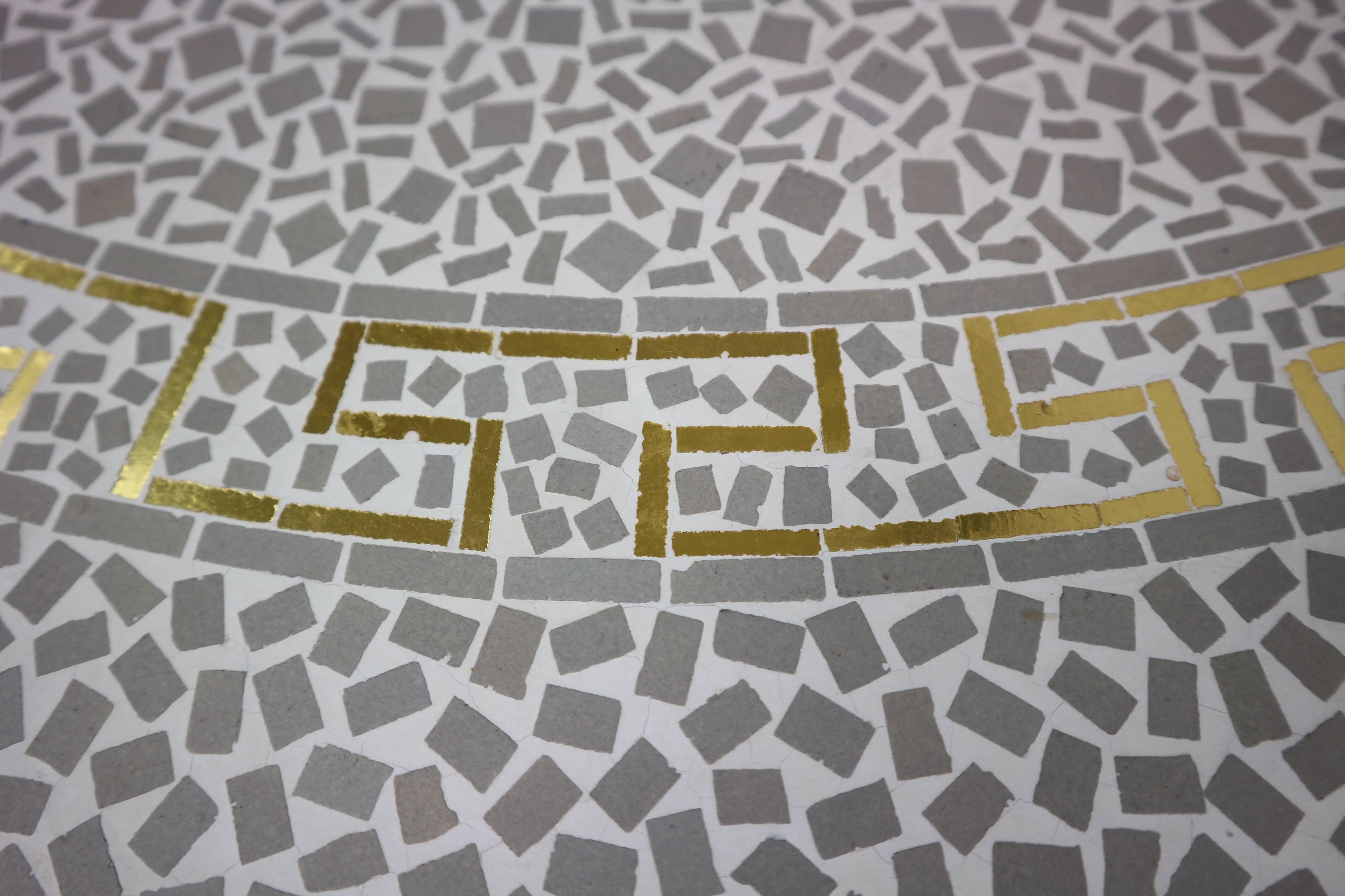Berthold Muller Mosaic Gold-Plated Coffee Table, 1960s In Good Condition In The Hague, NL