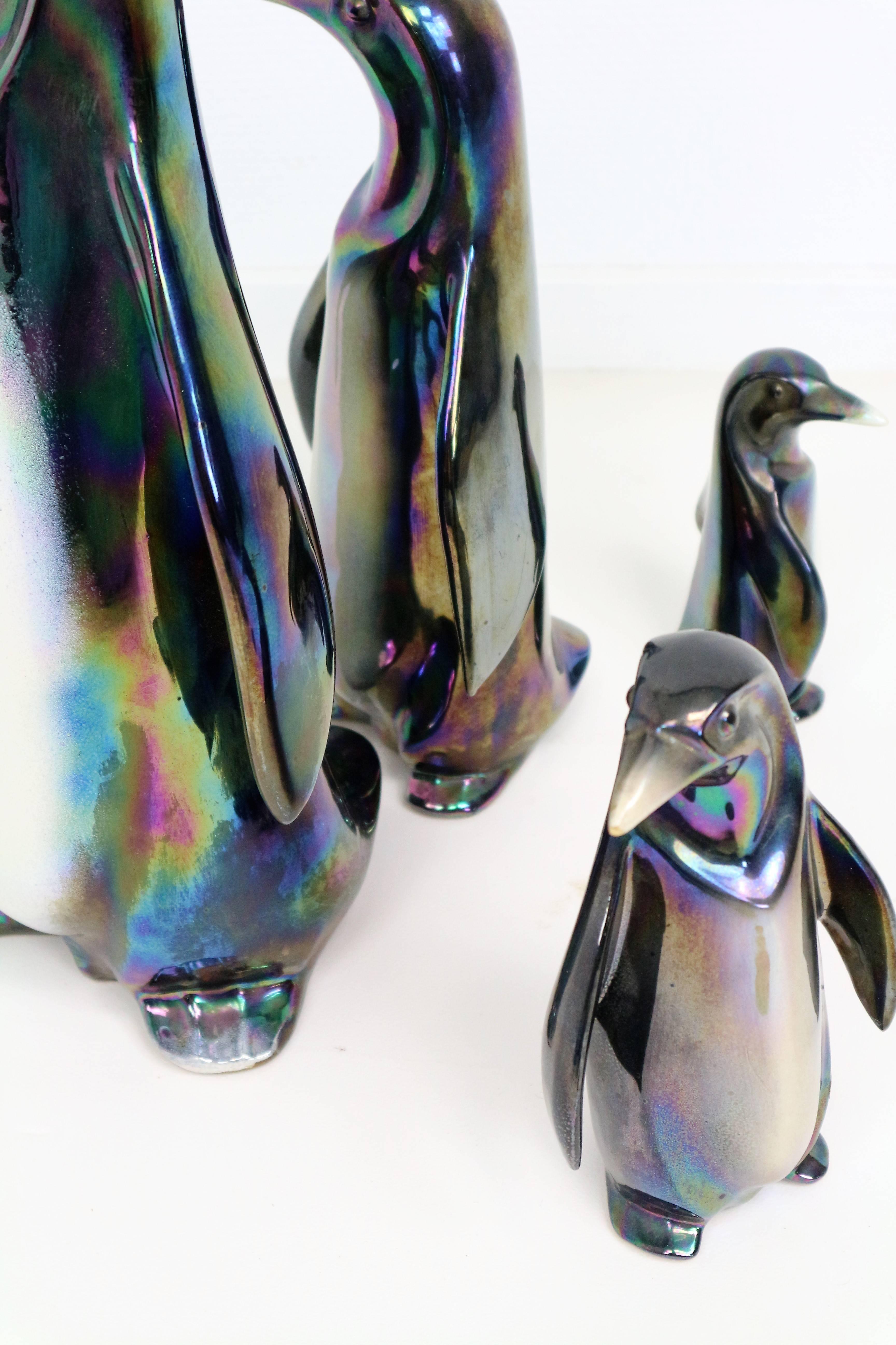 Rare Pinguin Set of Four by Jema Holland Art Pottery In Excellent Condition In The Hague, NL