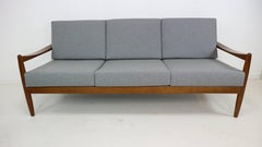 Danish Teak Bentwood Sofa Attributed to Grete Jalk