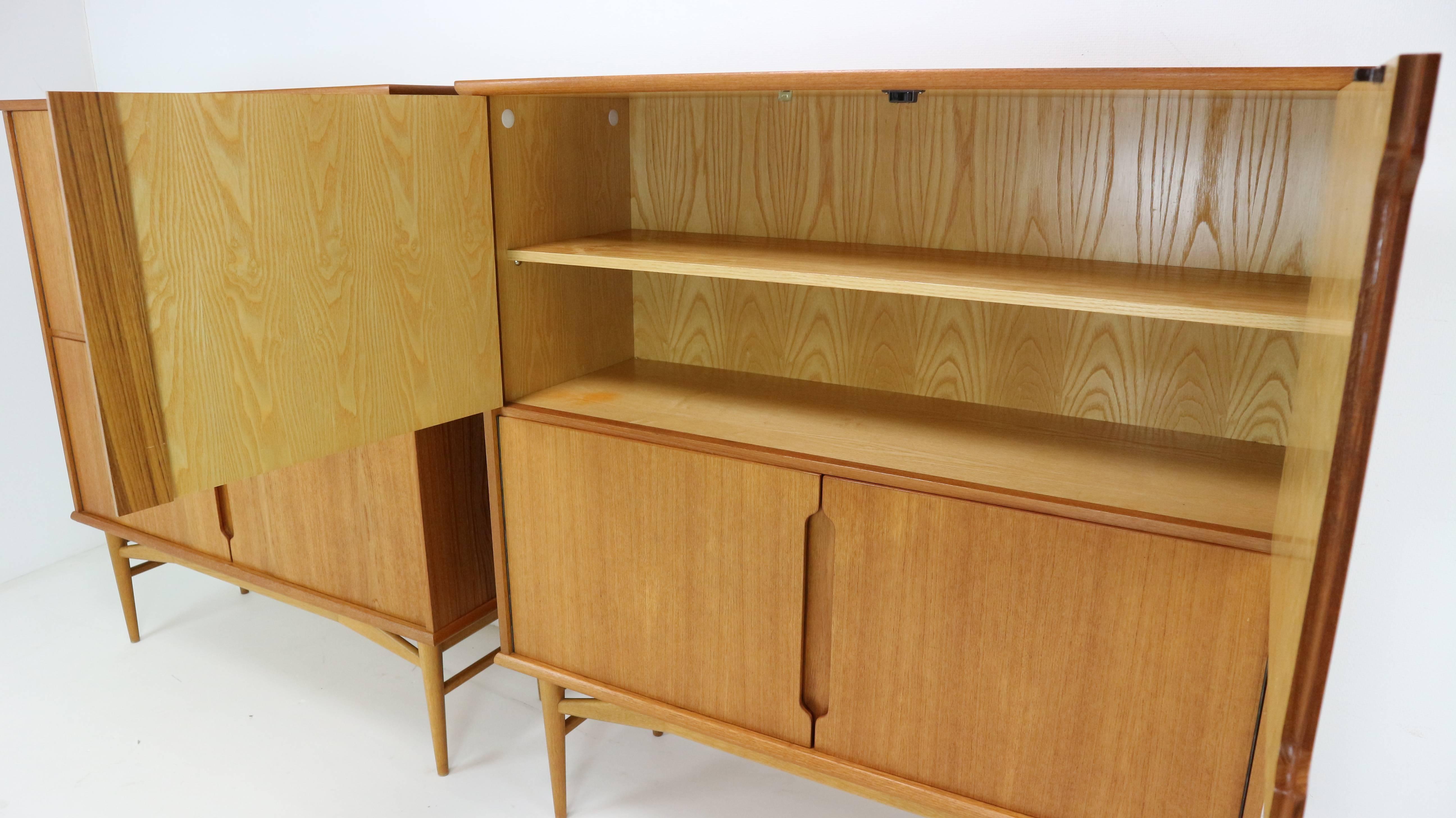 German Highboard, Model Fredericia by Royal Board, 1960s, Set of Two