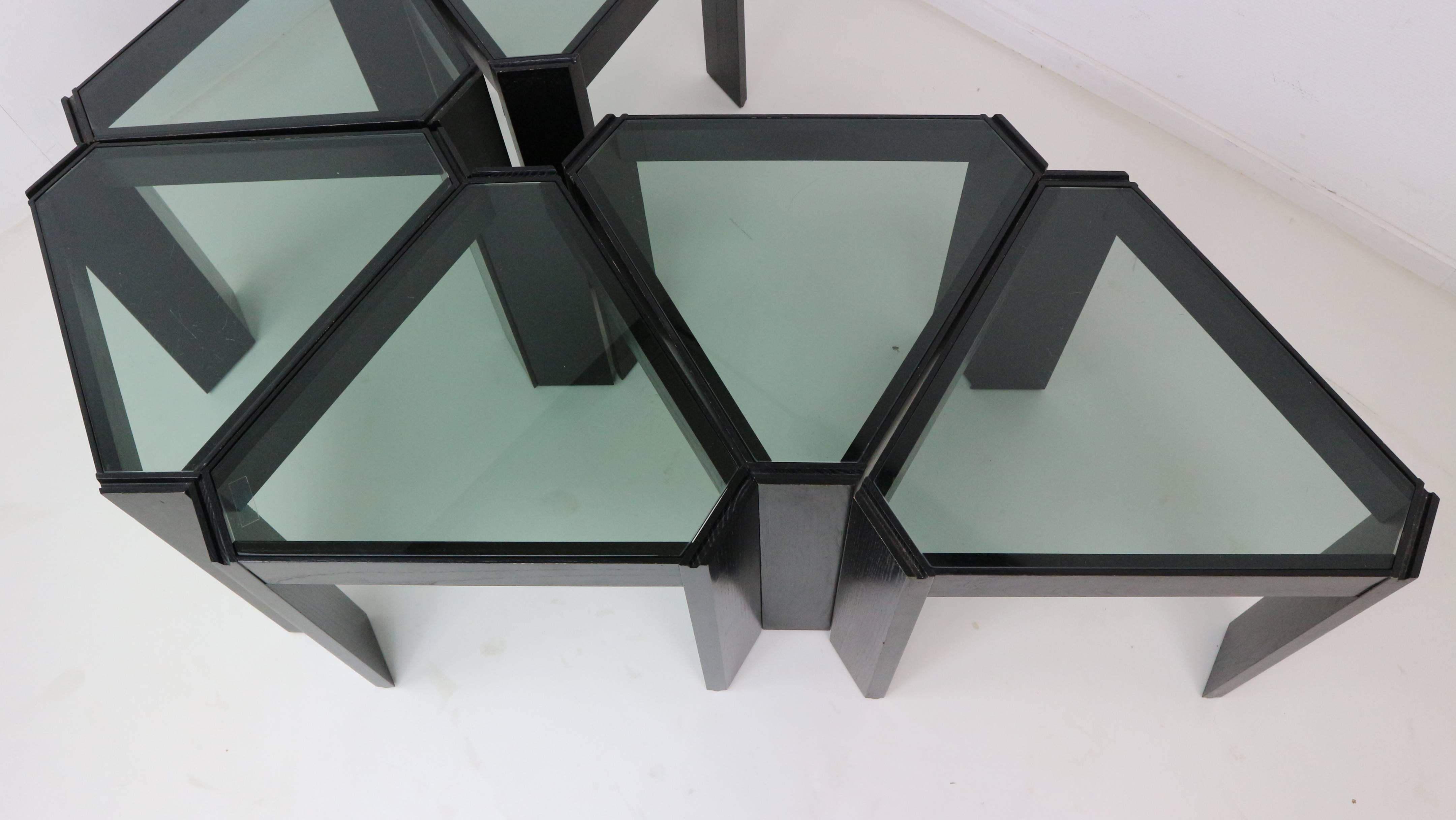 Porada Arredi Geometric Stackable Nesting Tables the Complete Set of Six 4