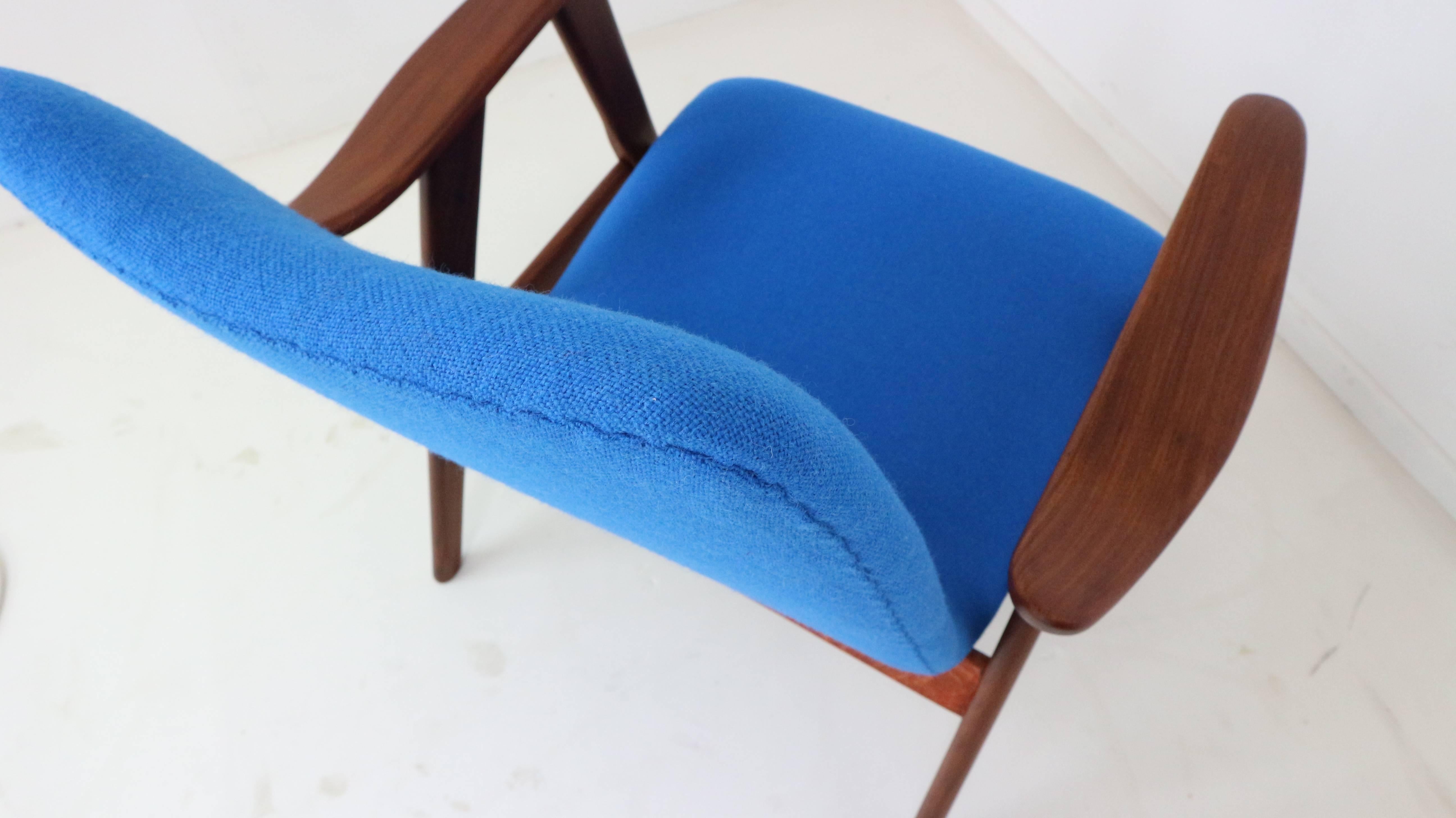 Wool New Upholstered Lounge Chair by Louis Van Teeffelen for Webe, 1960s