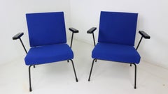 Pair of Wim Rietveld 1401 Lounge Chairs for Gispen, 1954