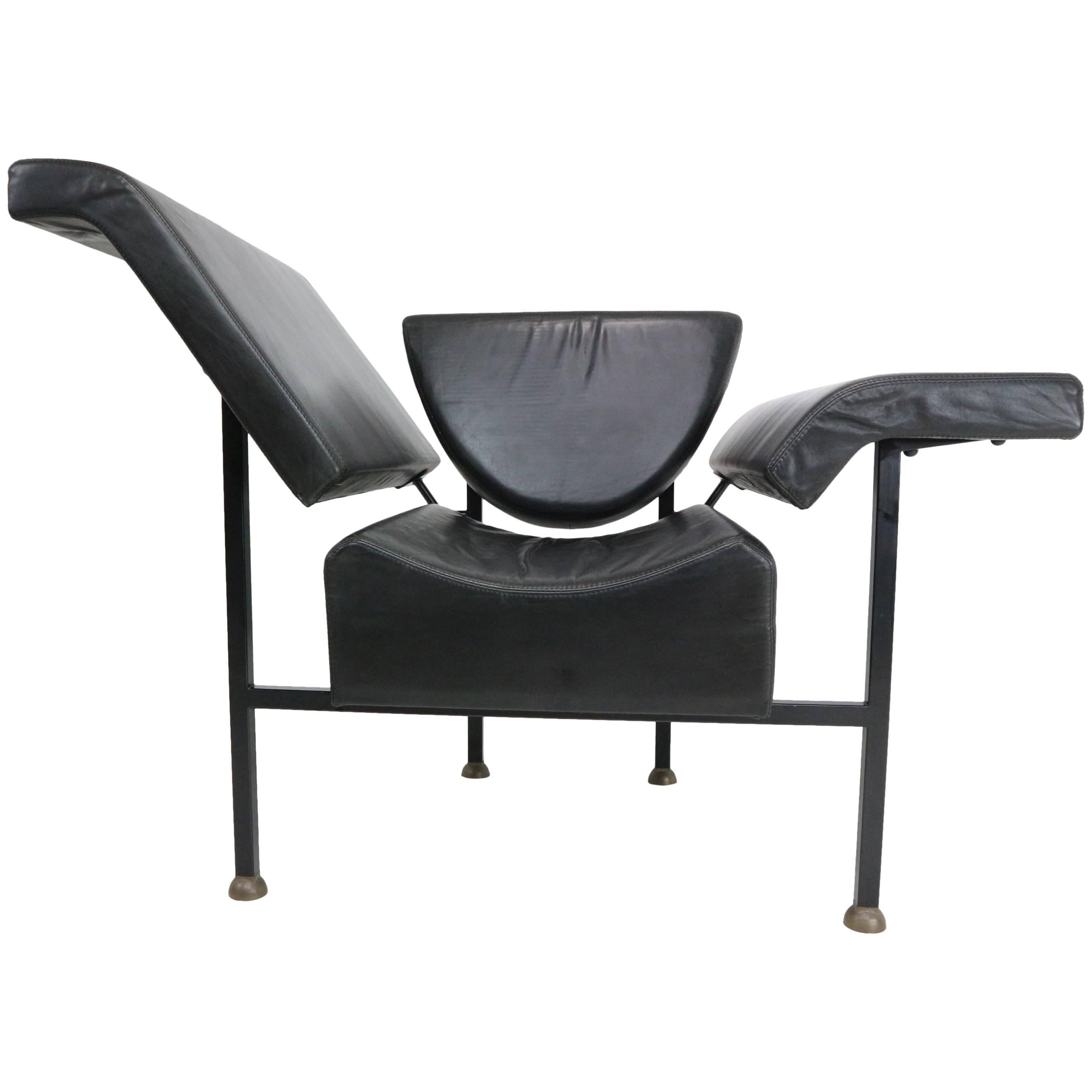 Rob Eckhardt 'Greetings from Holland' Chaise Leather Longue, 1983