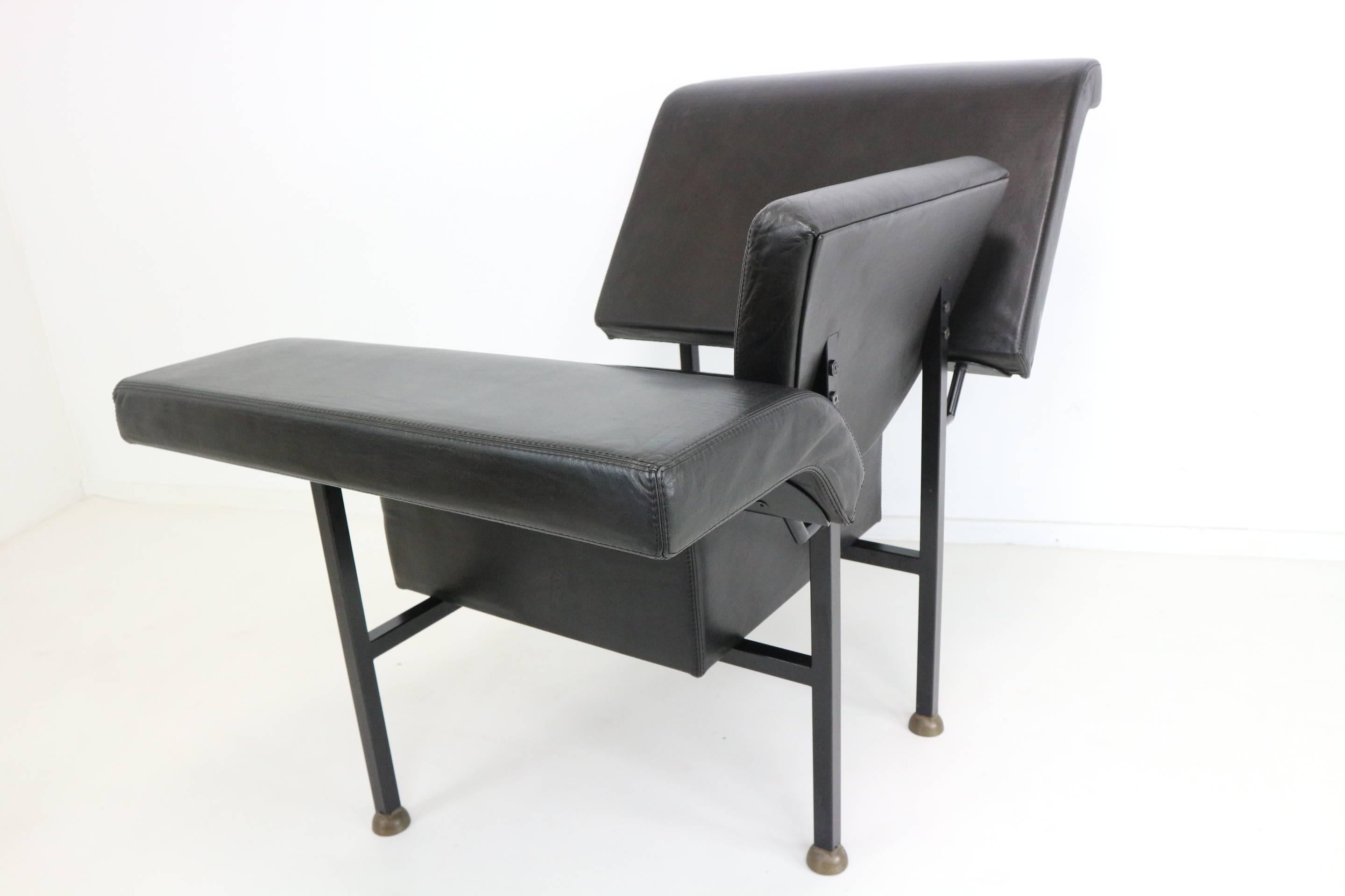 Late 20th Century Rob Eckhardt 'Greetings from Holland' Chaise Leather Longue, 1983