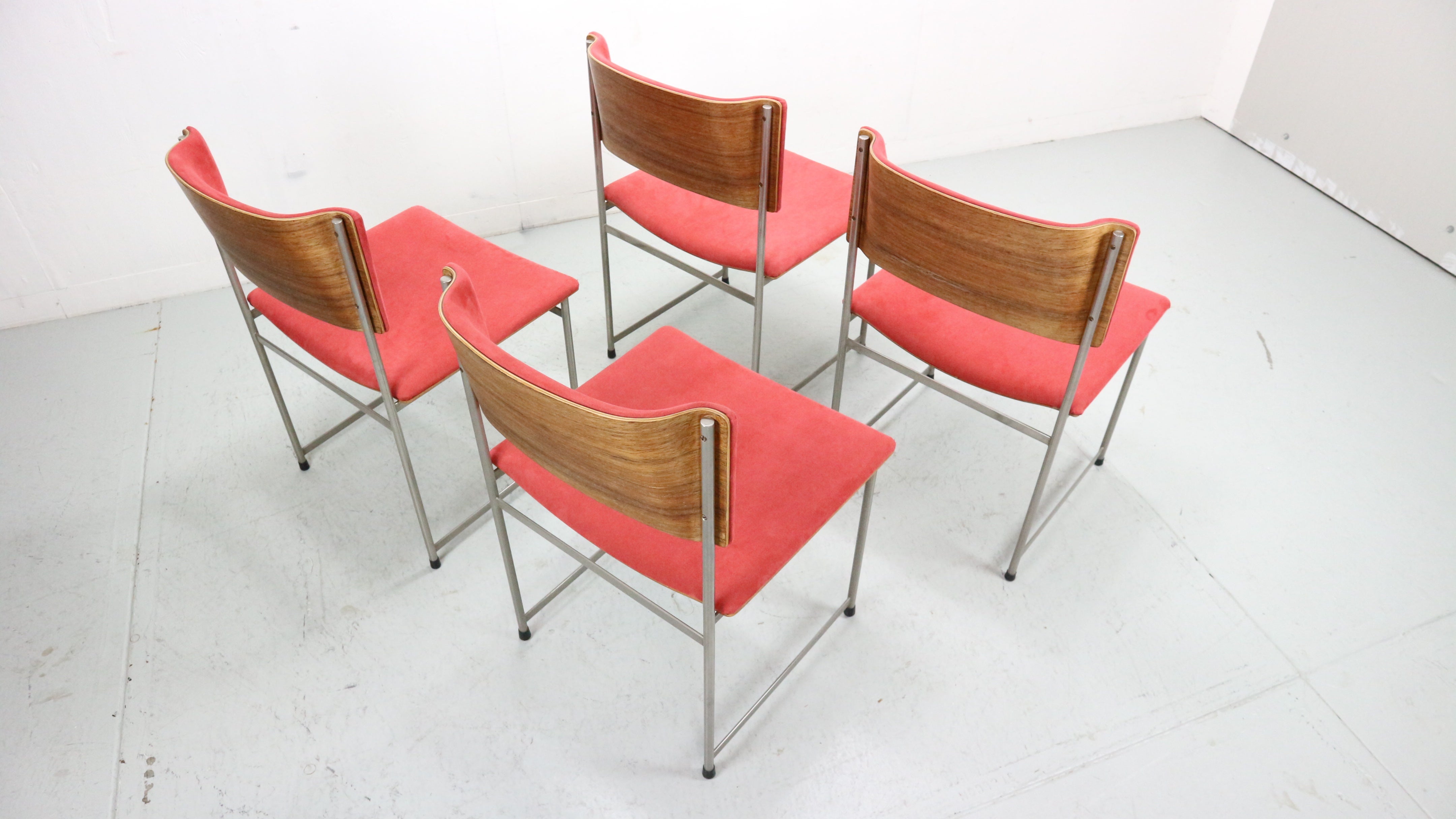 Dutch Set of 4 SM08 dining chairs by Cees Braakman for Pastoe, Netherlands 1960s For Sale