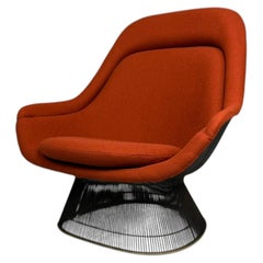 Early bronze lounge chair by Warren Platner for Knoll 1960s in rusty brown