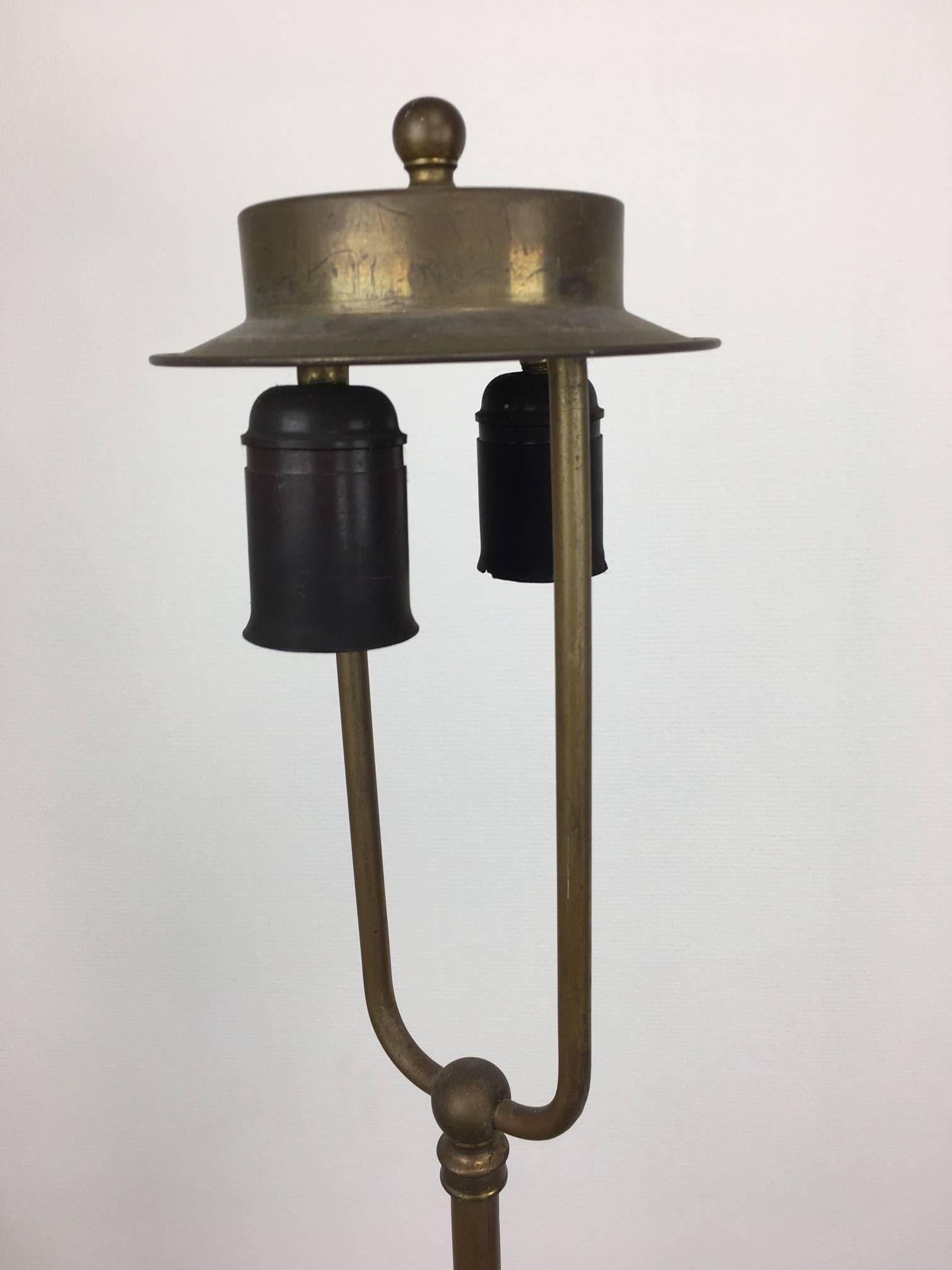 Mid-Century Brass Floor Lamp, 1950s 5