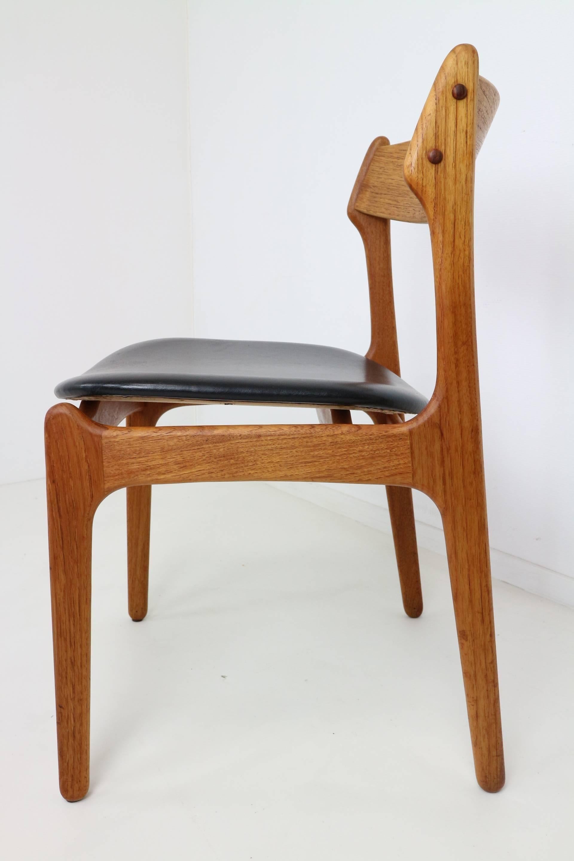 Set of Six Danish Teak Dining Chairs Designed by Erik Buch for O.D In Good Condition In The Hague, NL
