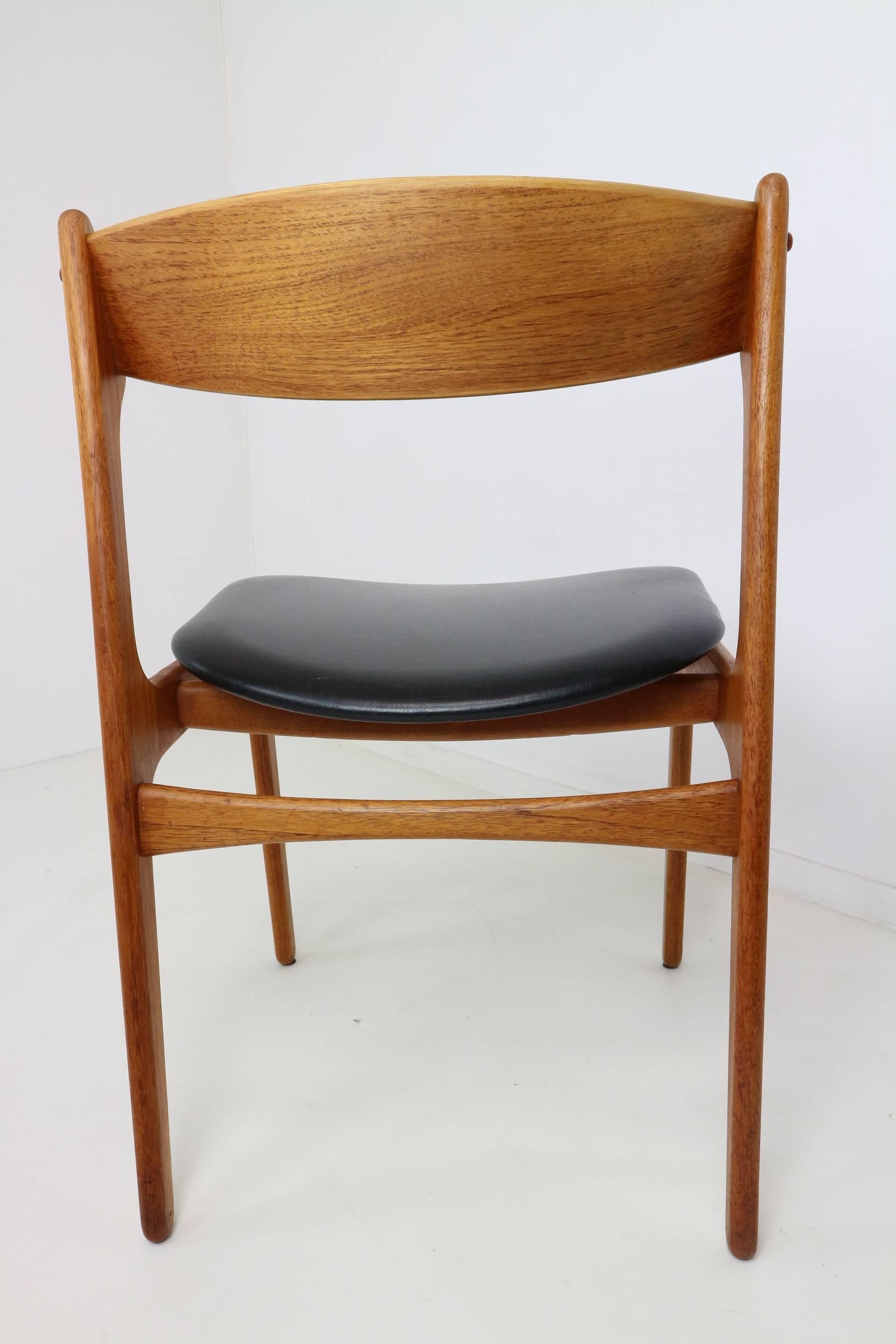 Set of Six Danish Teak Dining Chairs Designed by Erik Buch for O.D 1