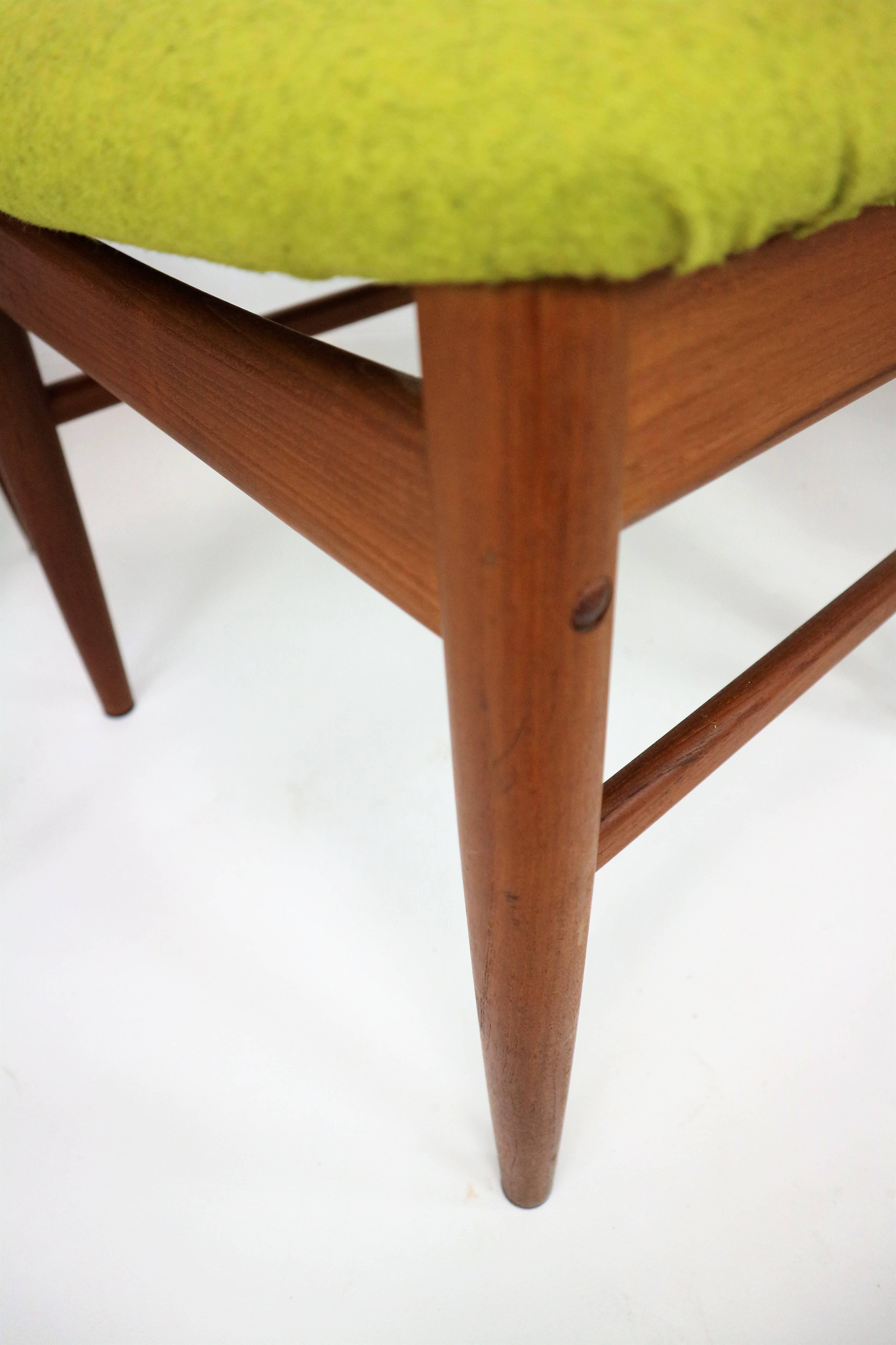 Scandinavian Modern Four Danish Modern Teak Dining Chairs by Benny Linden