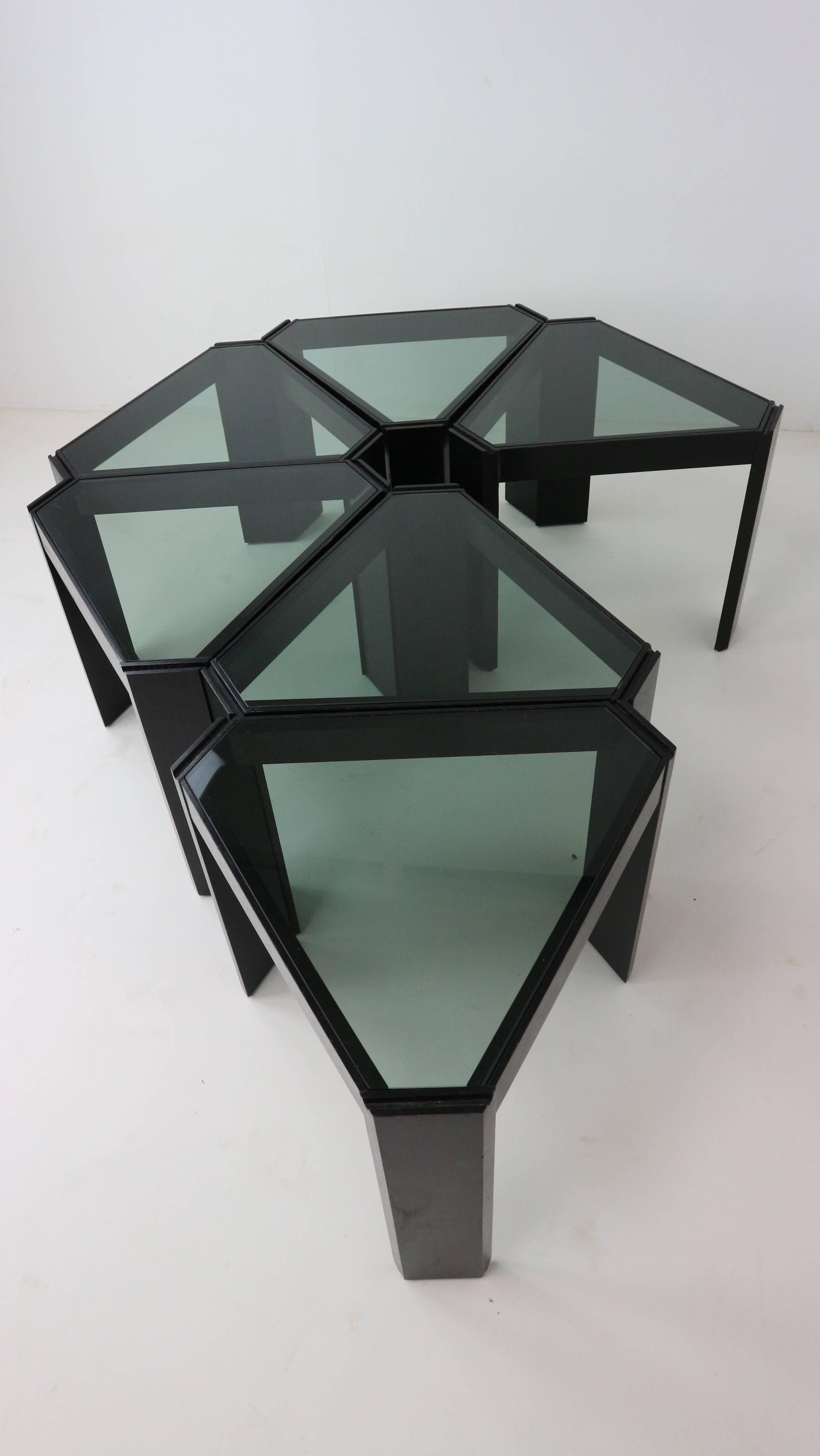 Porada Arredi Geometric Stackable Nesting Tables the Complete Set of Six 3