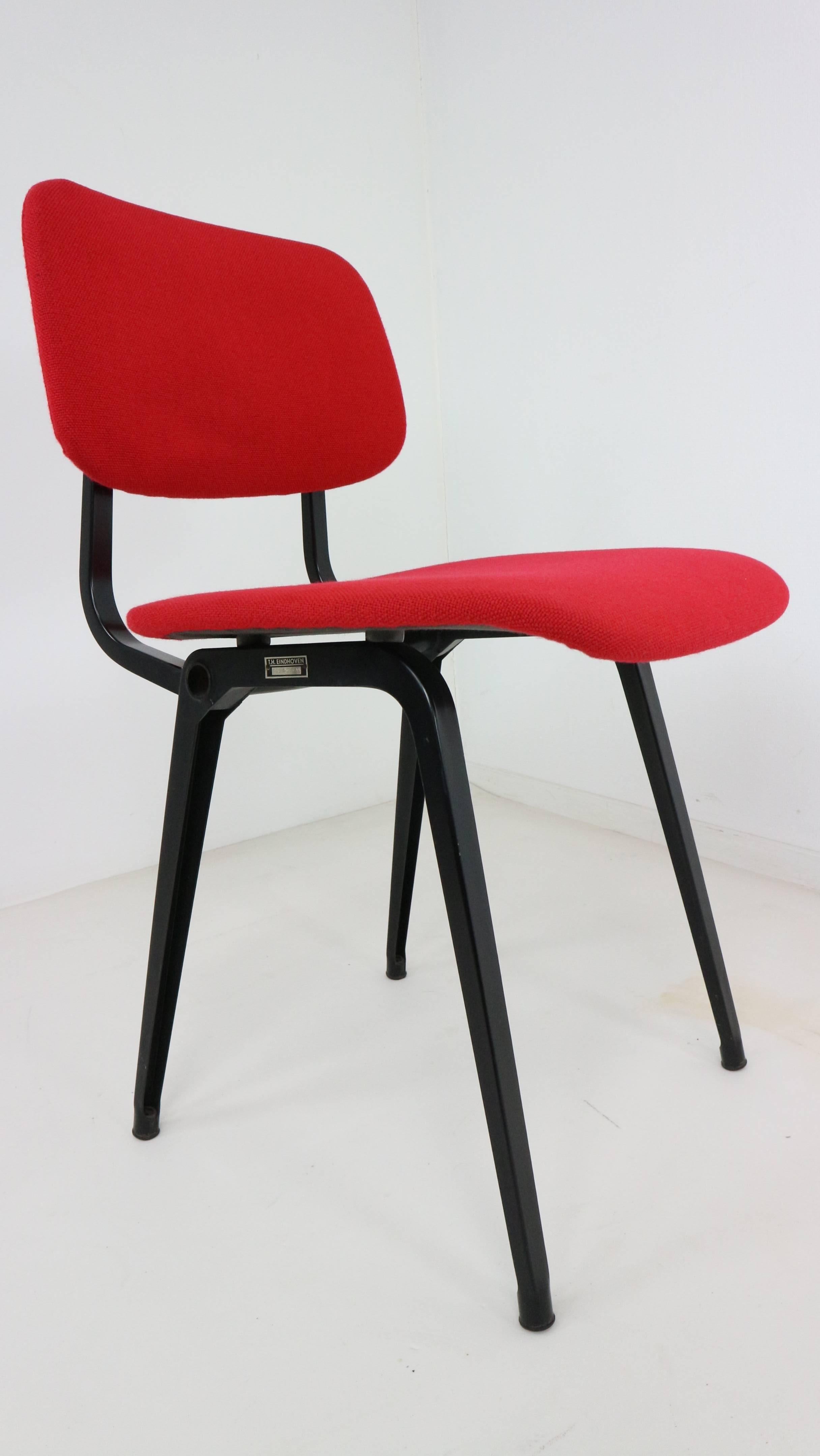 Revolt armchairs designed by Friso Kramer for Ahrend de Cirkel, Holland, 1953. Though the revolt chair was already designed in 1953, the production started in 1958. The most chairs have stickers with the Ahrend de Cirkel logo, also impressed at the