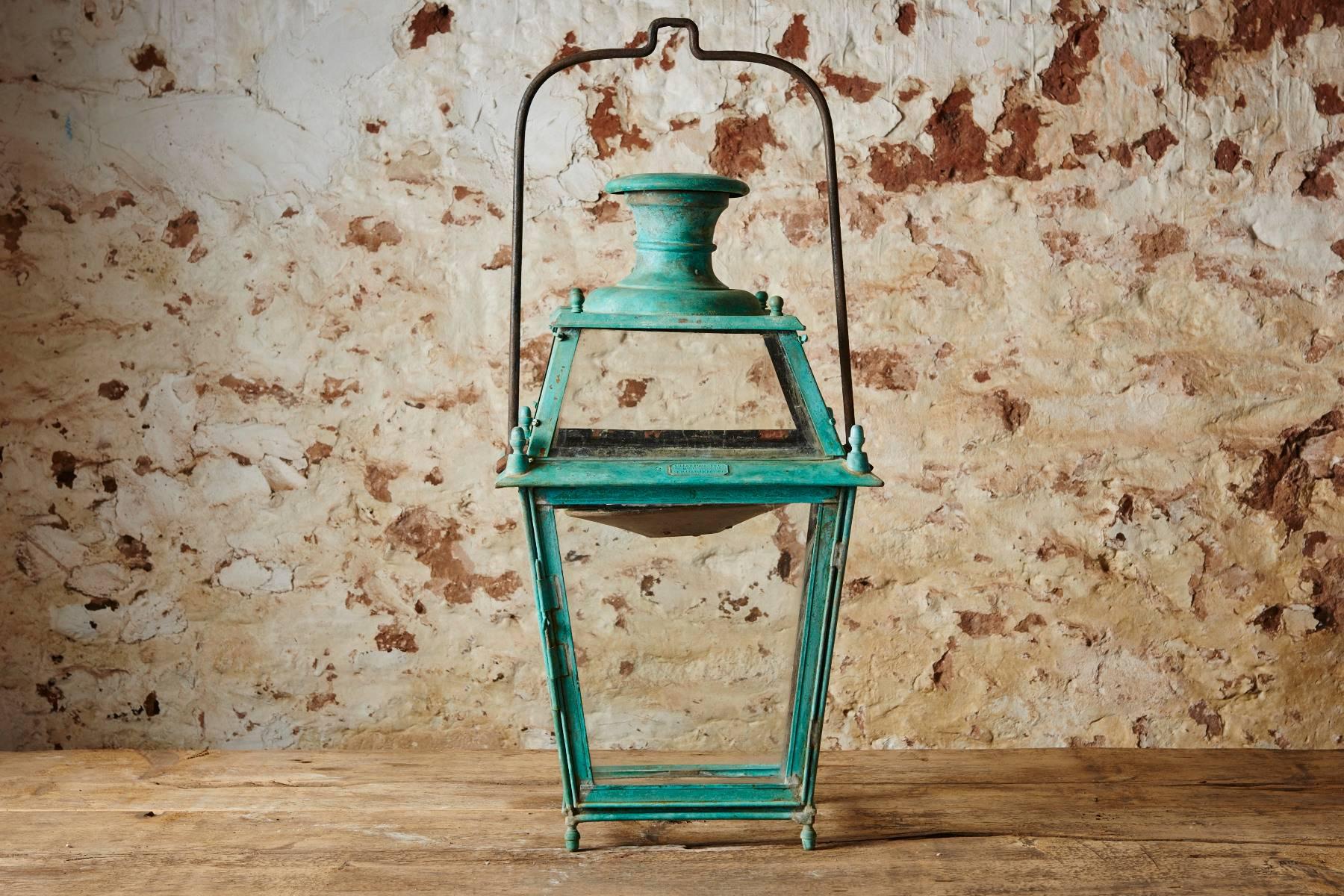 Brass Candle Lantern For Sale 1