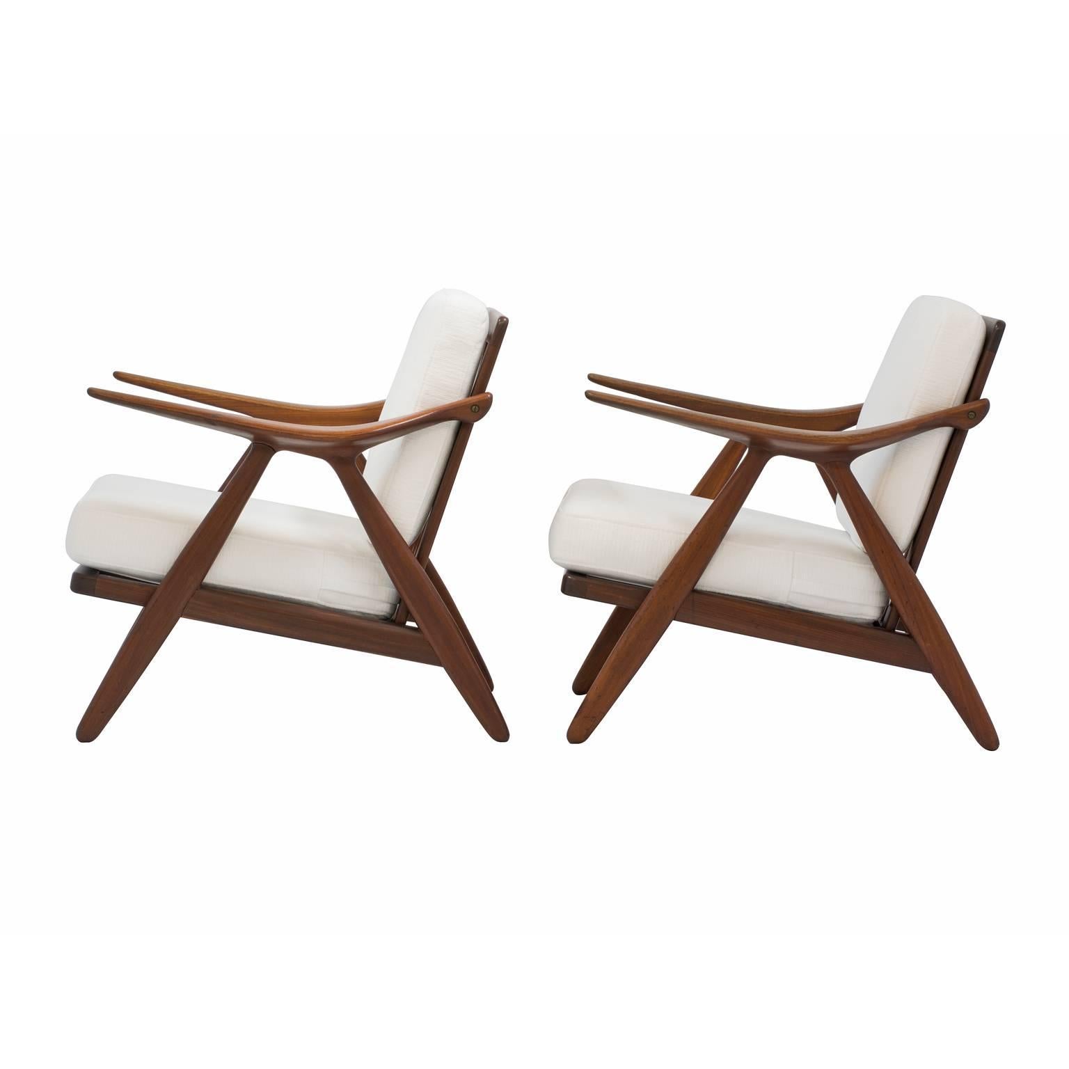 Pair of Arne Hovmand-Olsen Lounge Chairs for Randers Mobelfabrik