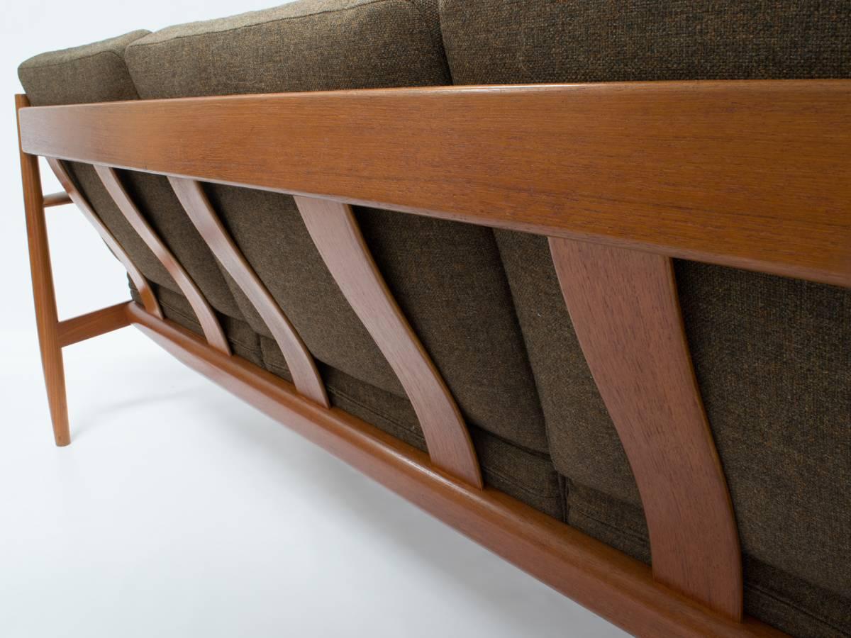 Mid-Century Modern Mid-Century Sofa by Grete Jalk Sofa Long 4-Seat in Teak for France & Son