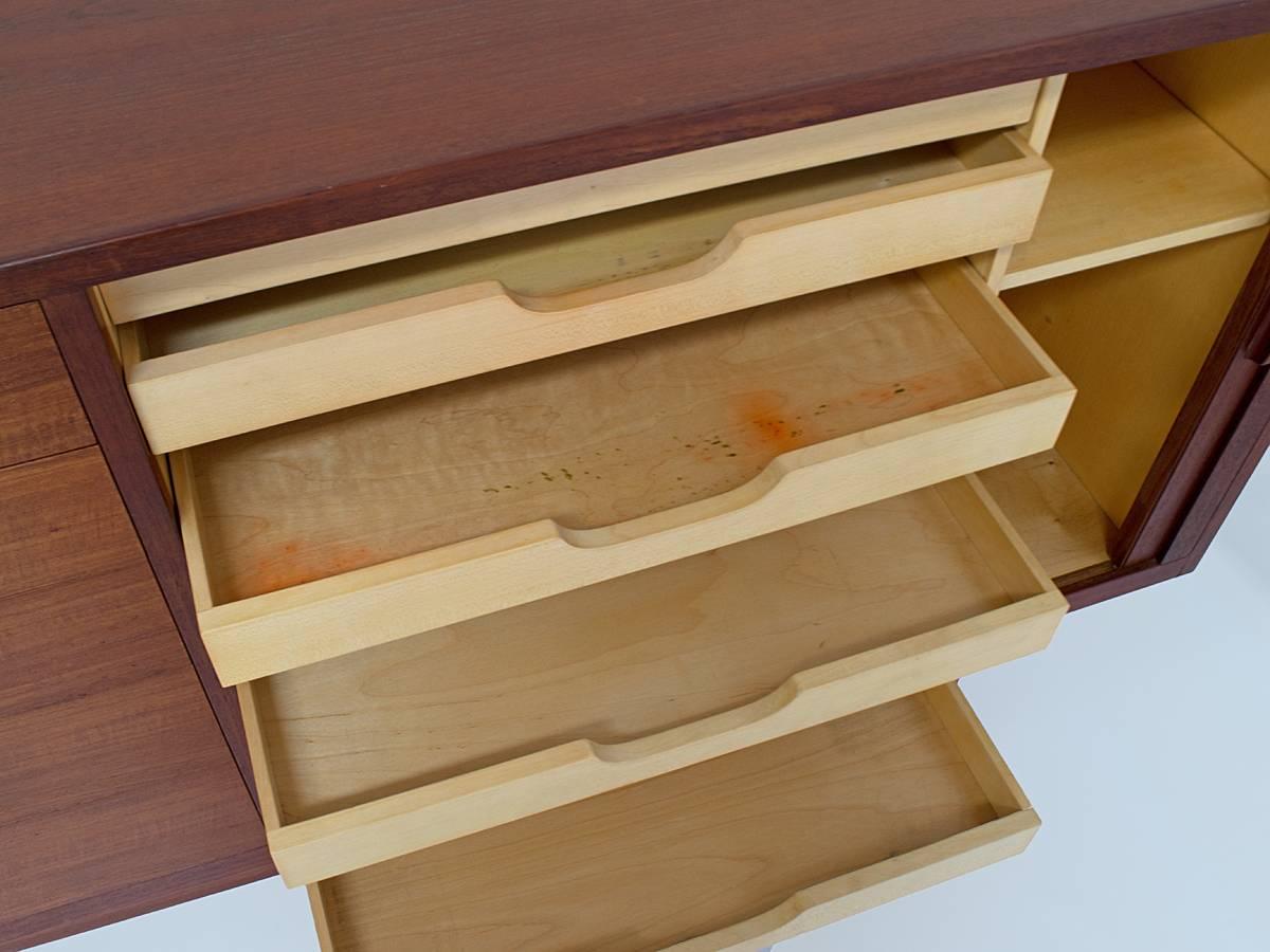 Mid-Century Danish Teak Credenza Storage Cabinet Sideboard by Worts Mobler 5
