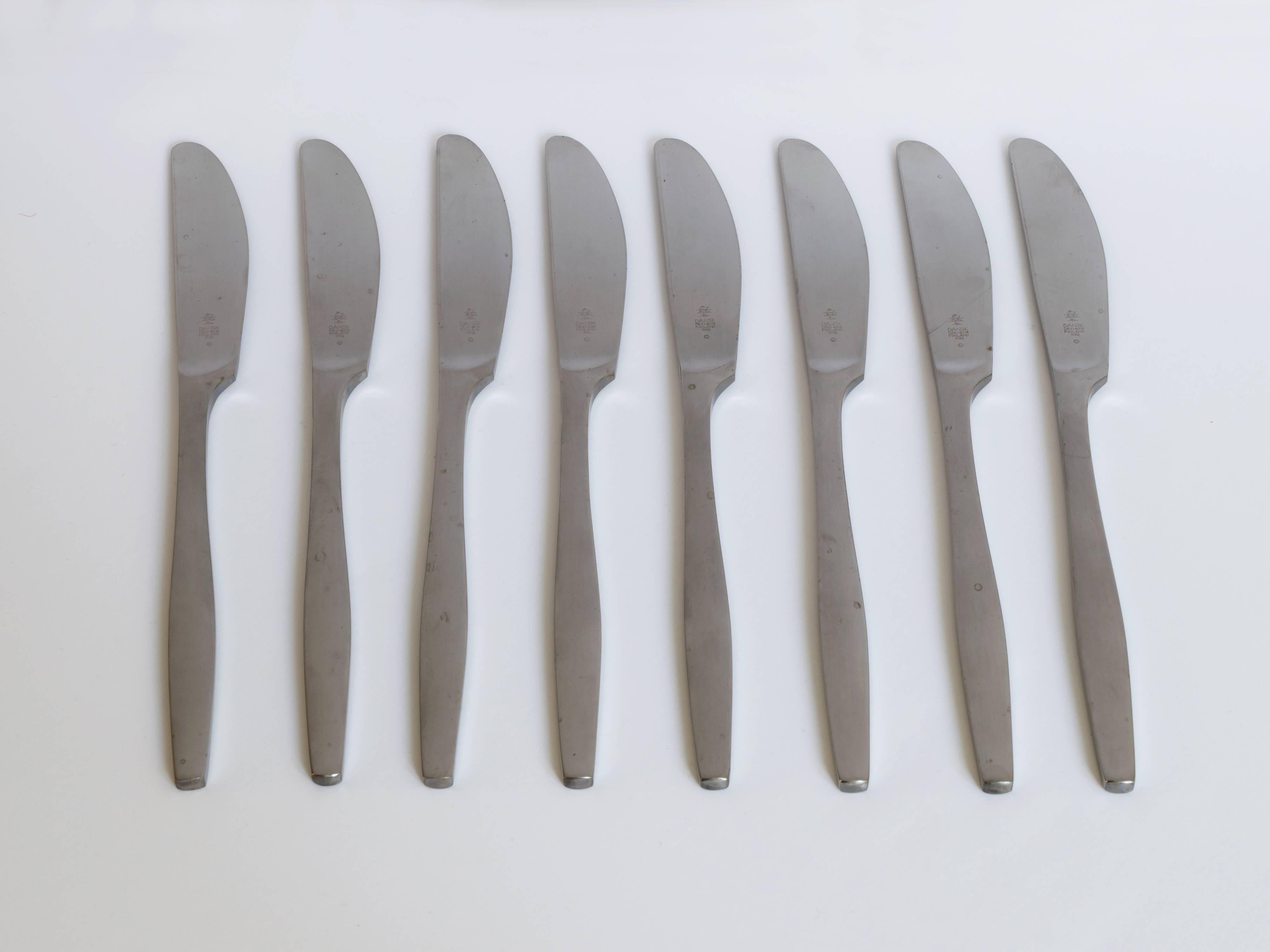 Dansk Finland Variation V Flatware by Jens J. Quistgaard 56 Pieces Original Box In Good Condition In Asheville, NC