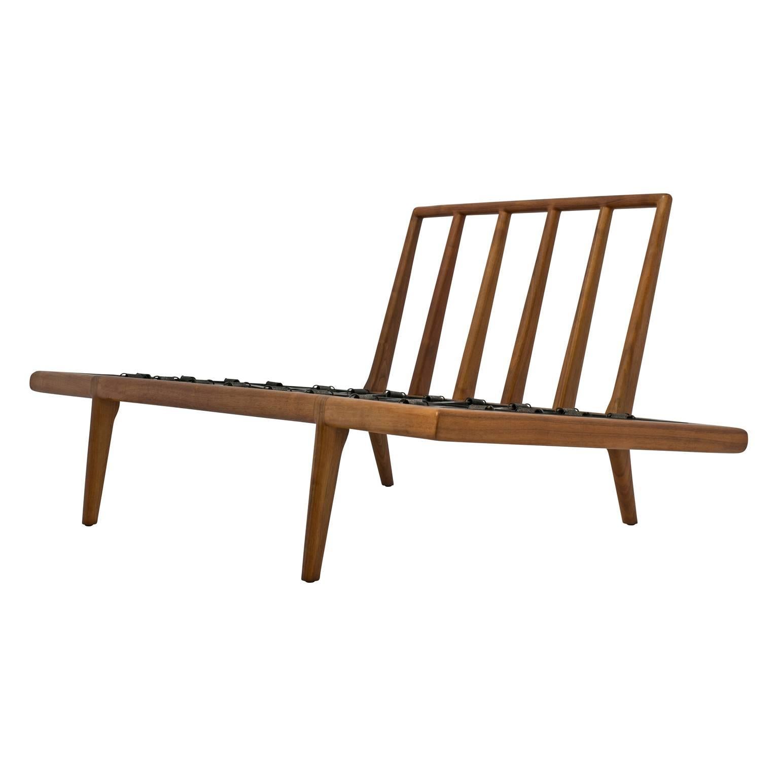 Mid-Century Modern Mel Smilow Long Low Chair Frame in Walnut for Smilow-Thielle For Sale