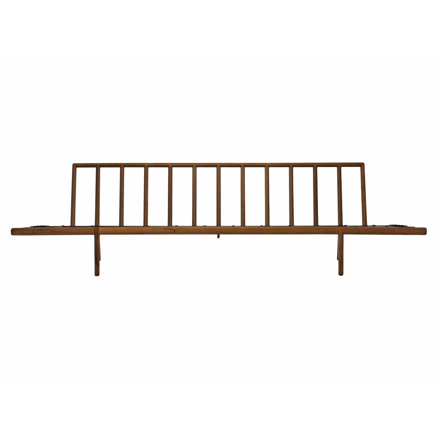 American Mel Smilow Daybed Sofa Frame in Walnut for Smilow-Thielle For Sale