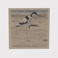 Original Color Woodcut by Swiss Artist Robert Hainard