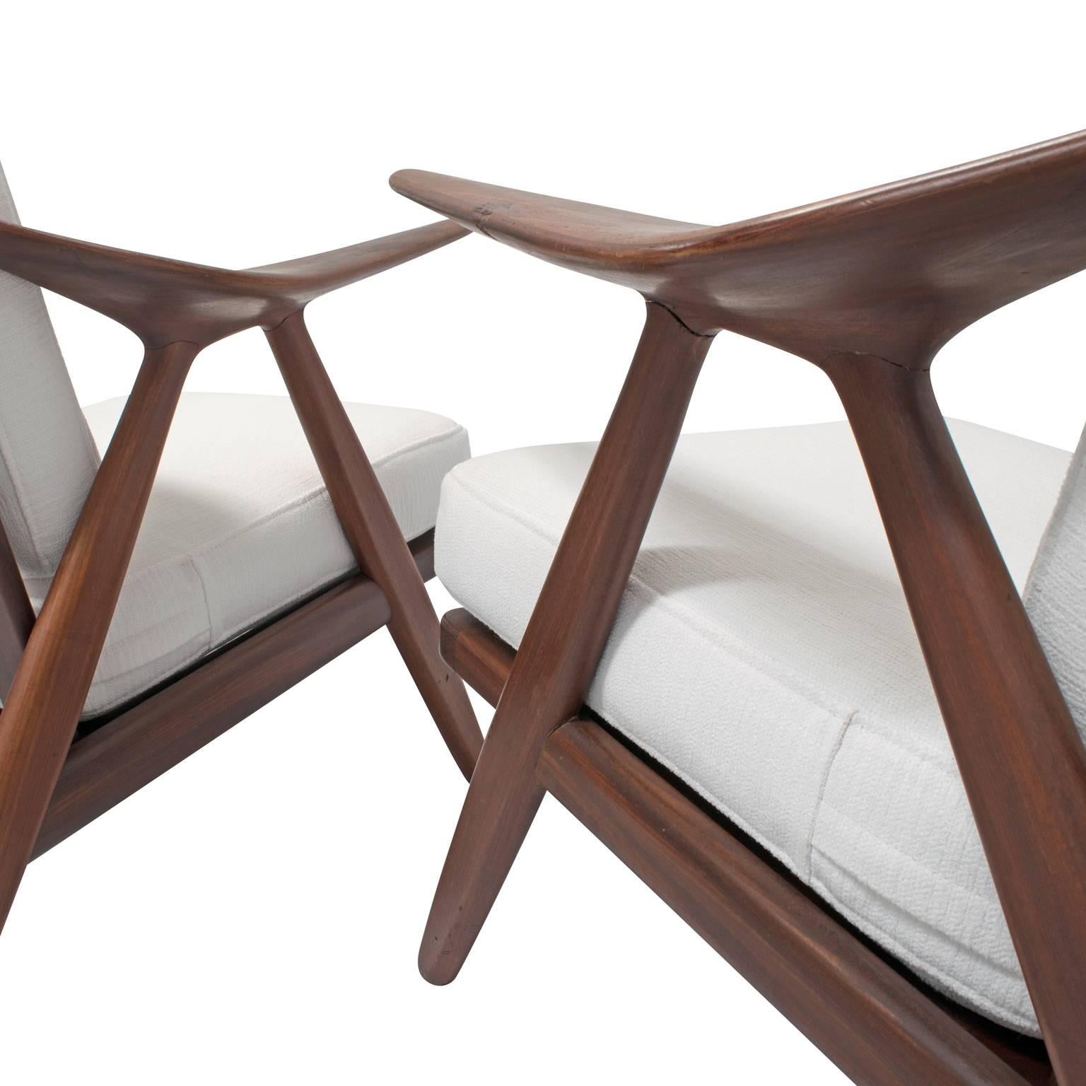 Pair of Arne Hovmand-Olsen Lounge Chairs for Randers Mobelfabrik 2